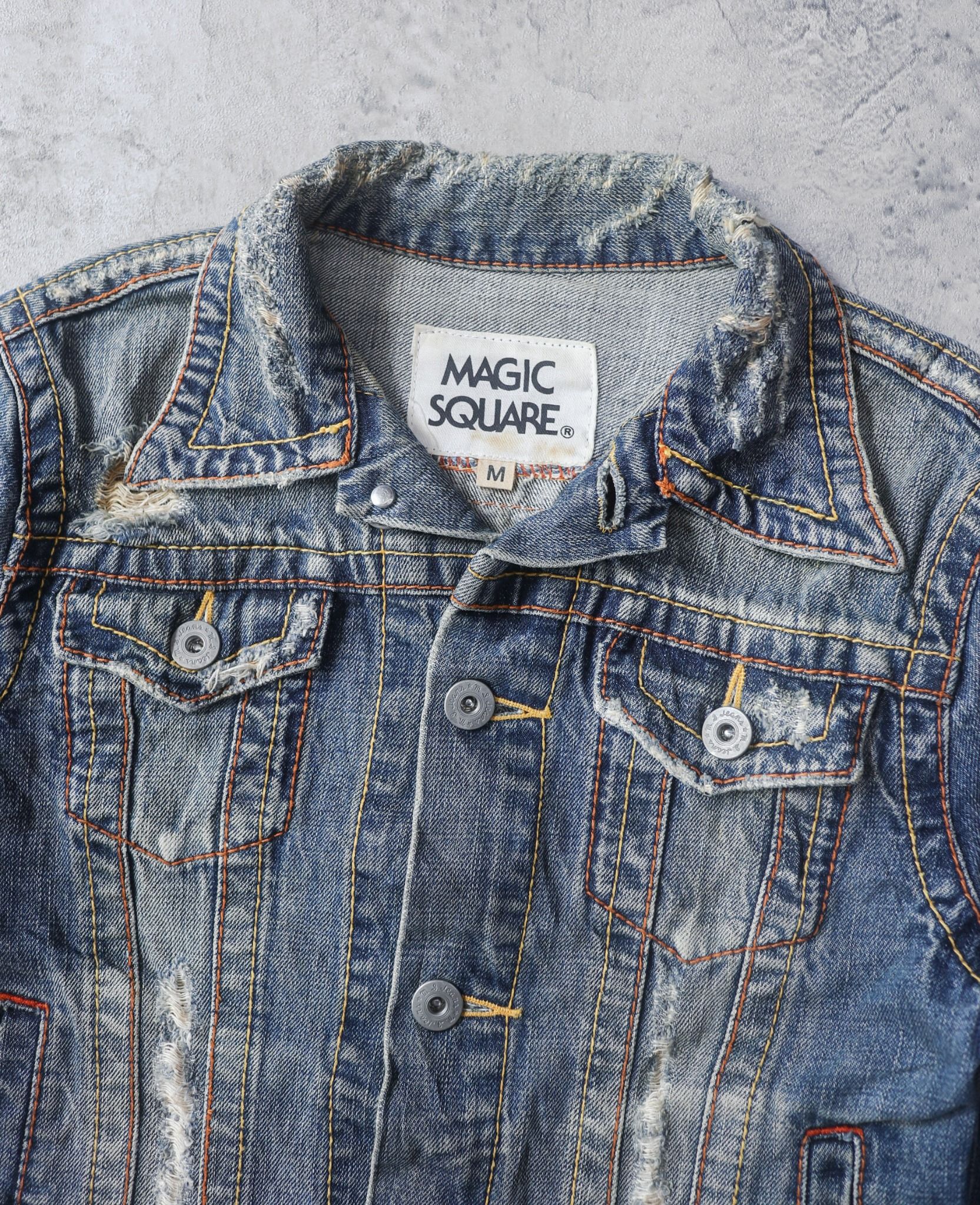 03.31.24 - VTG CROPPED DENIM TRUCKER JACKET - MAGIC SQUARE