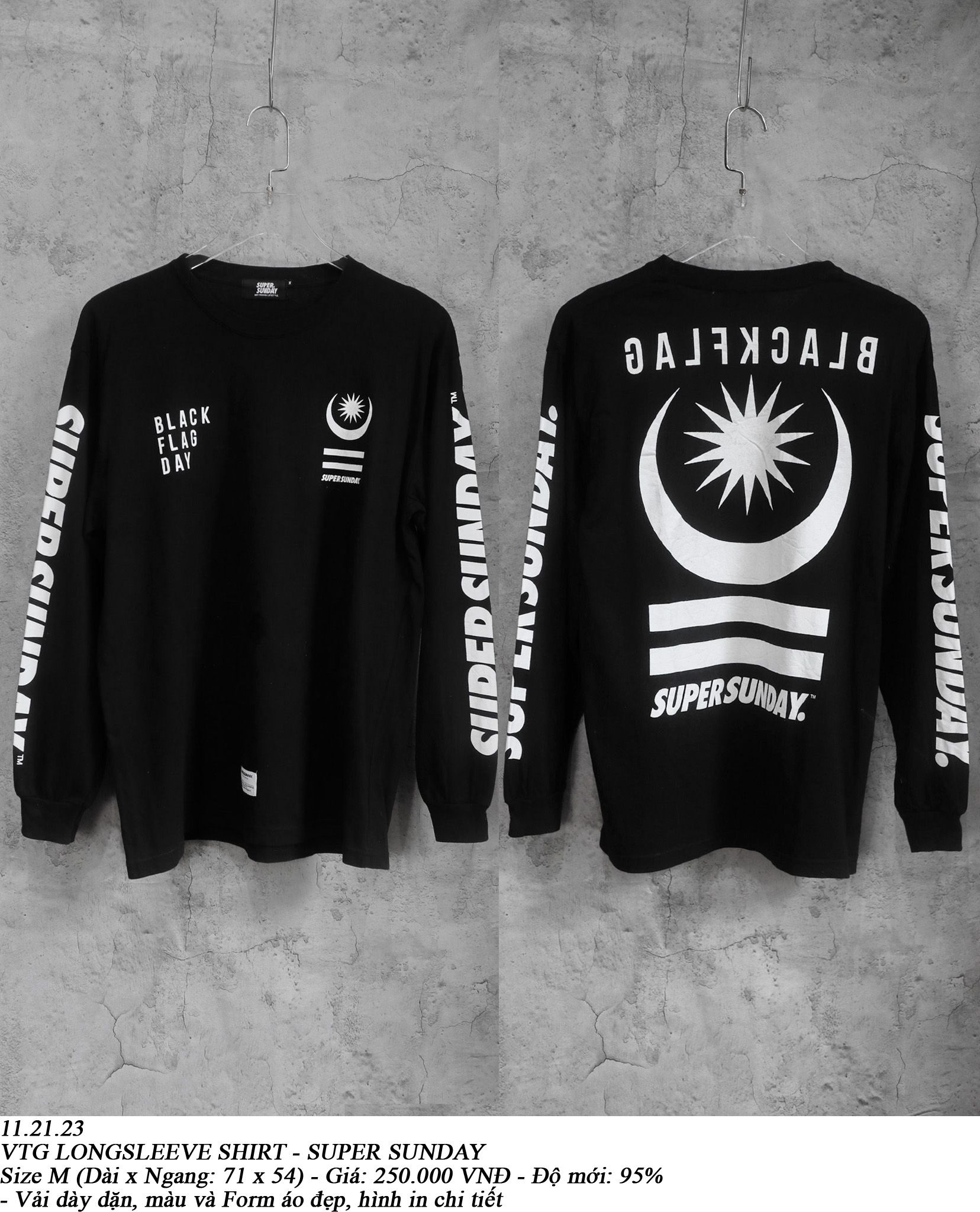 11.21.23 - VTG LONGSLEEVE SHIRT - SUPER SUNDAY