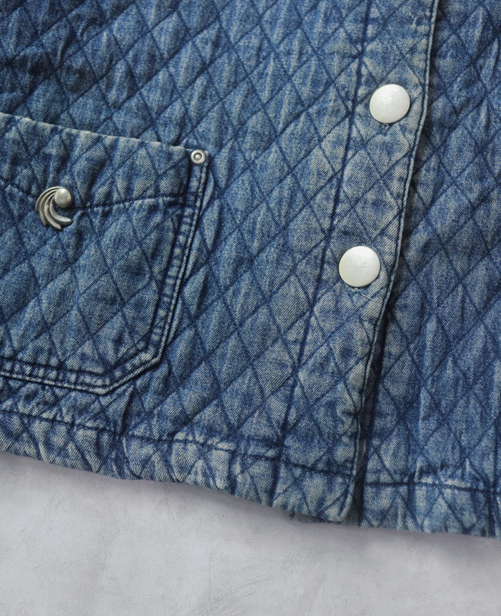 04.28.24 - VTG QUILTED DENIM JACKET - BACCINI