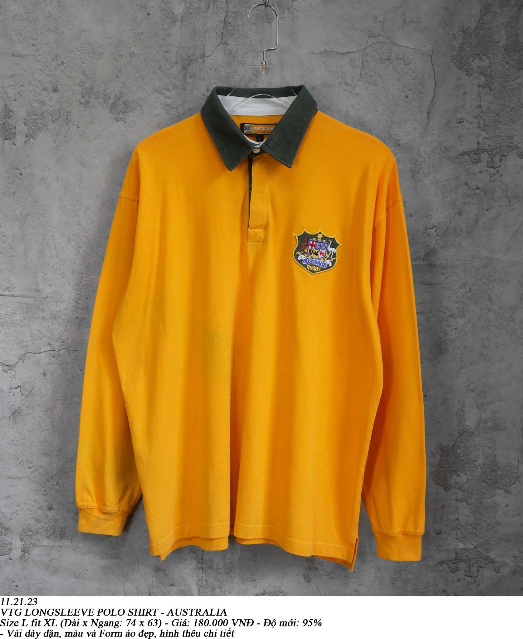 11.21.23 - VTG LONGSLEEVE POLO SHIRT - AUSTRALIA
