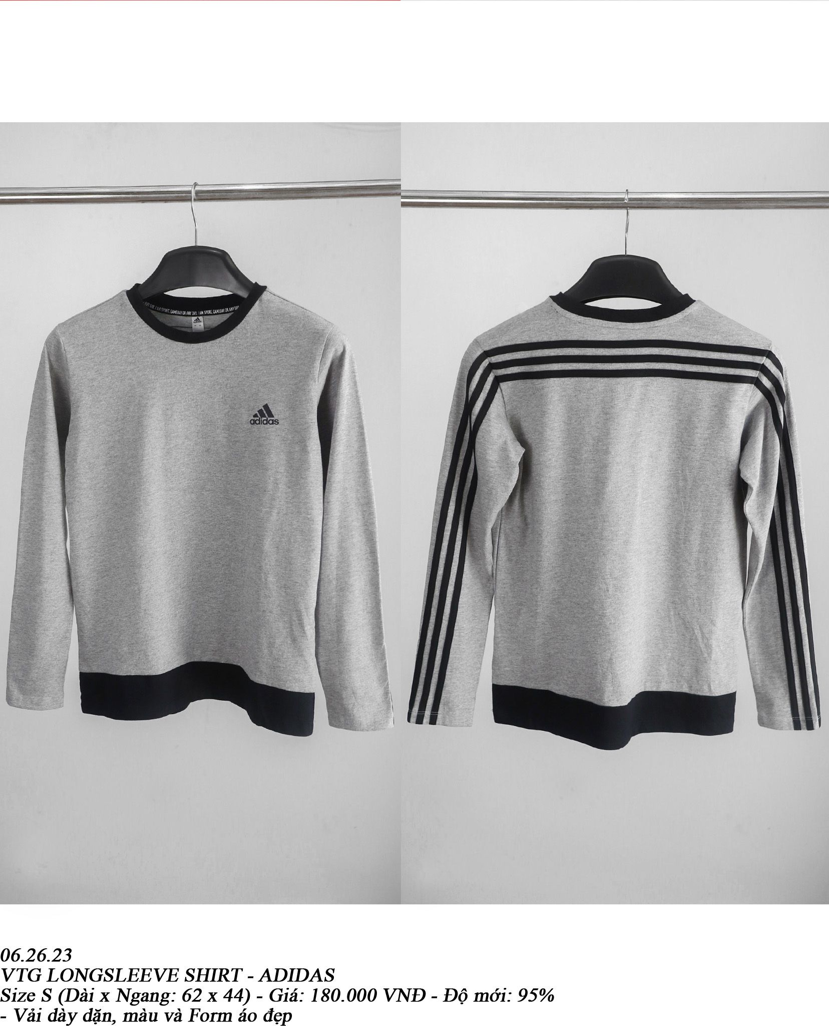 06.26.23 - VTG LONGSLEEVE SHIRT - ADIDAS