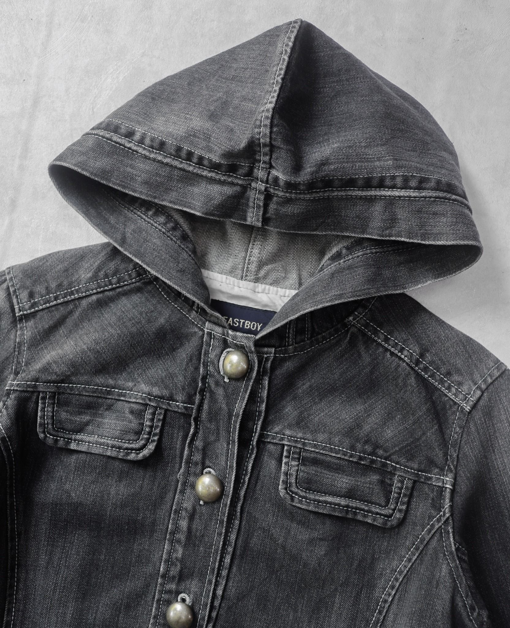 04.28.24 - VTG HOODED DENIM JACKET - EASTBOY