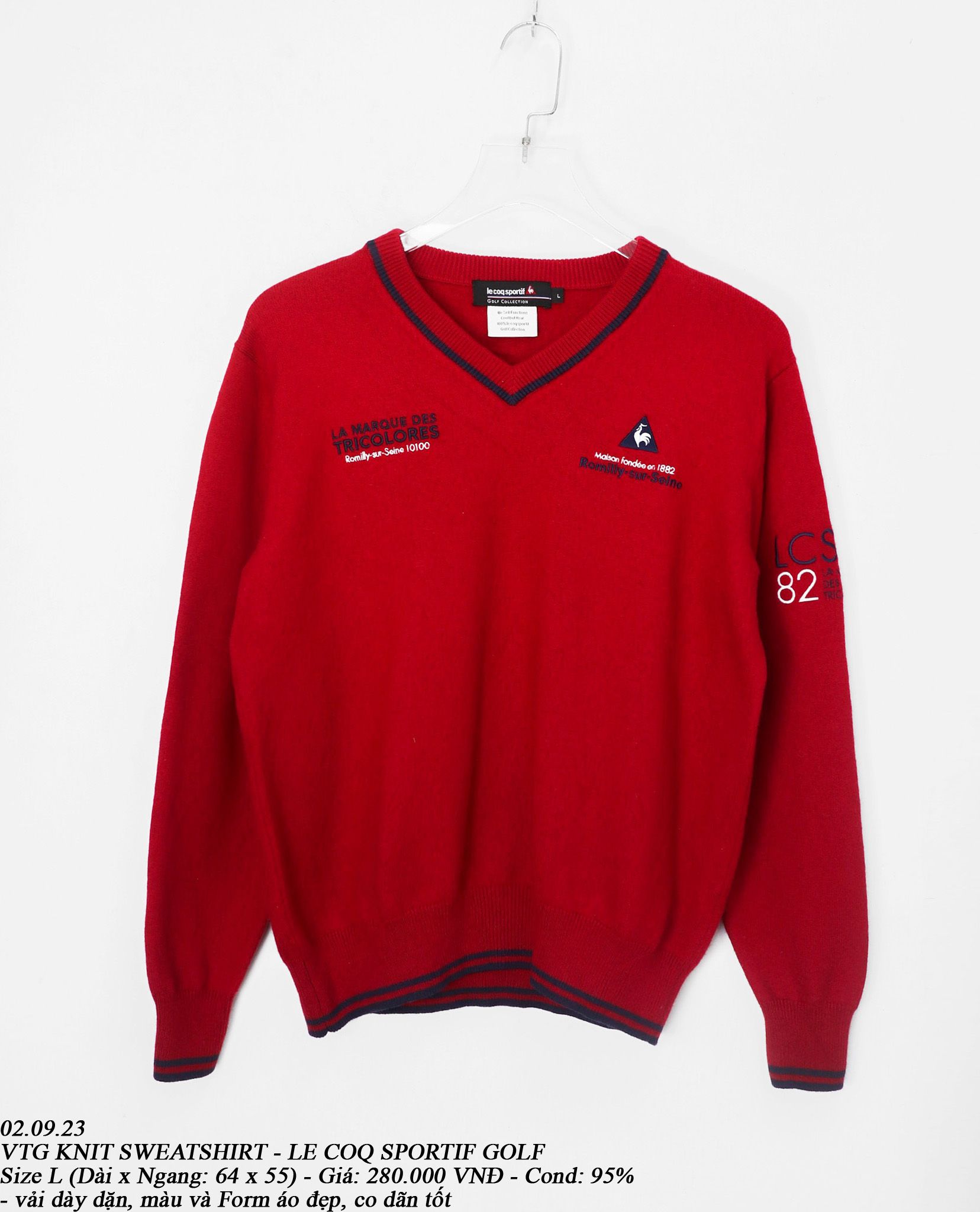 02.09.23 - VTG KNIT SWEATSHIRT - LE COQ SPORTIF GOLF