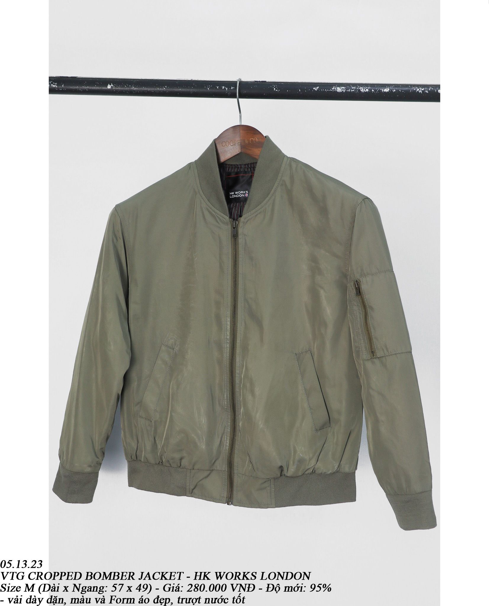05.13.23 - VTG CROPPED BOMBER JACKET - HK WORKS LONDON