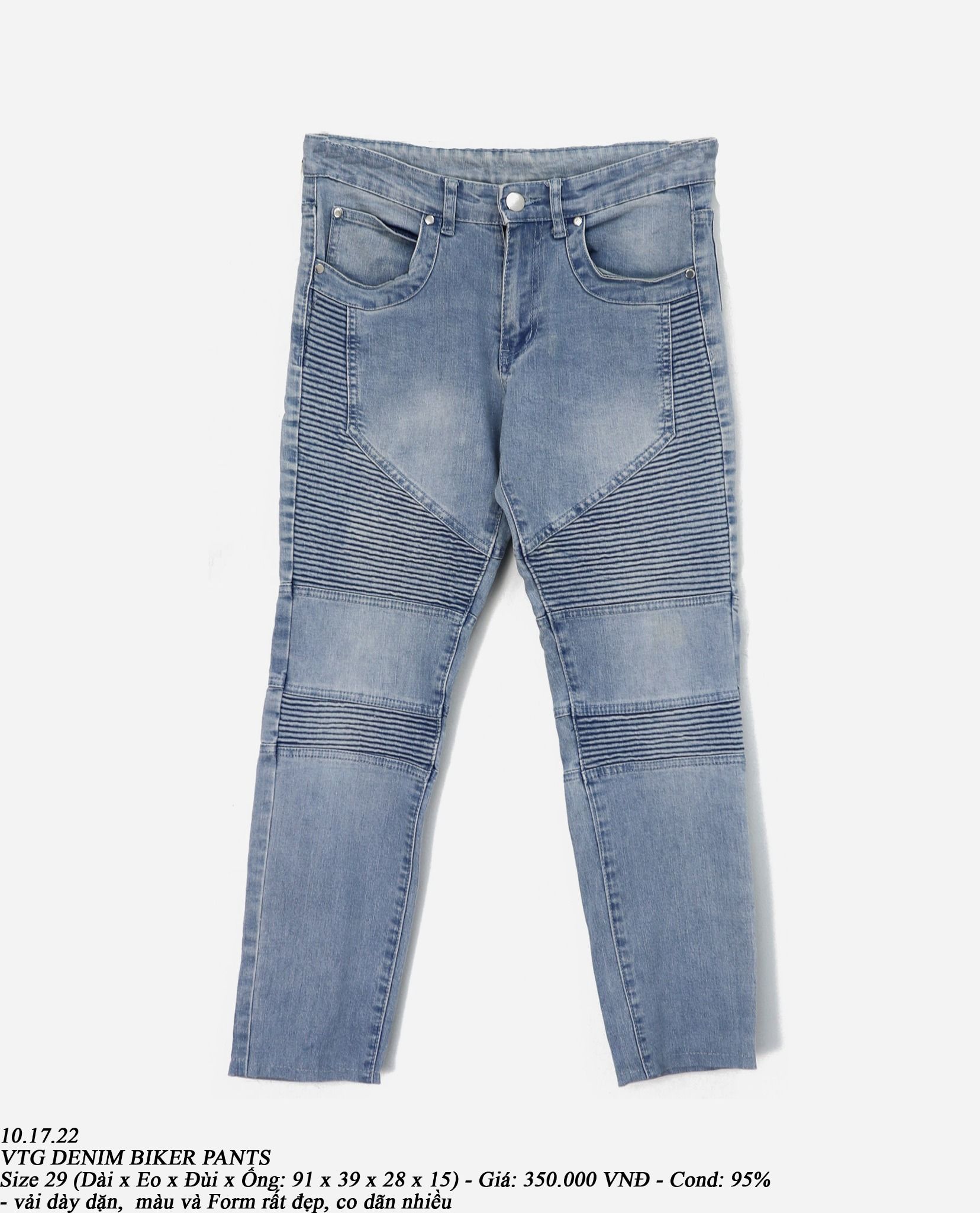 10.17.22 - VTG DENIM BIKER PANTS
