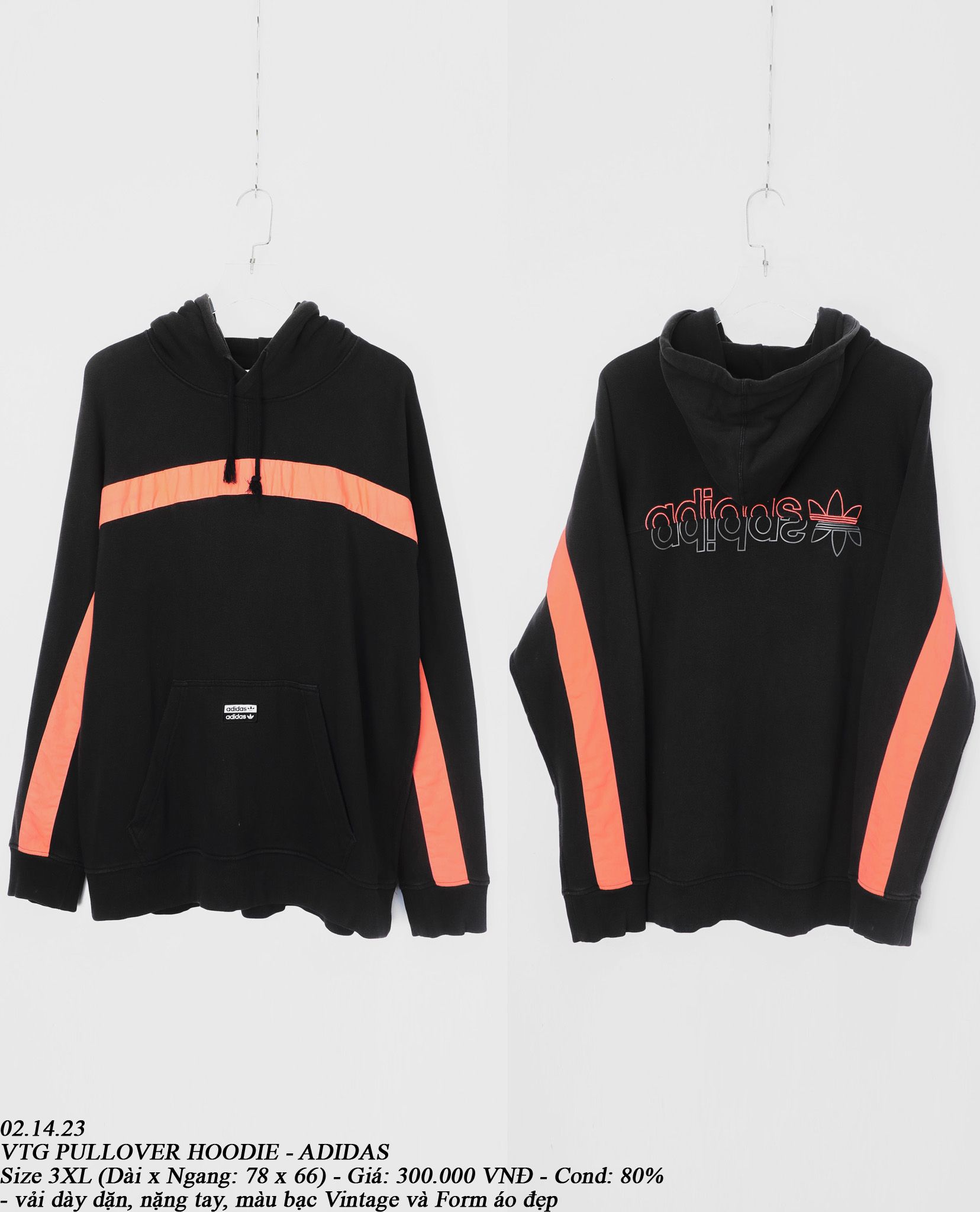 02.14.23 - VTG PULLOVER HOODIE - ADIDAS
