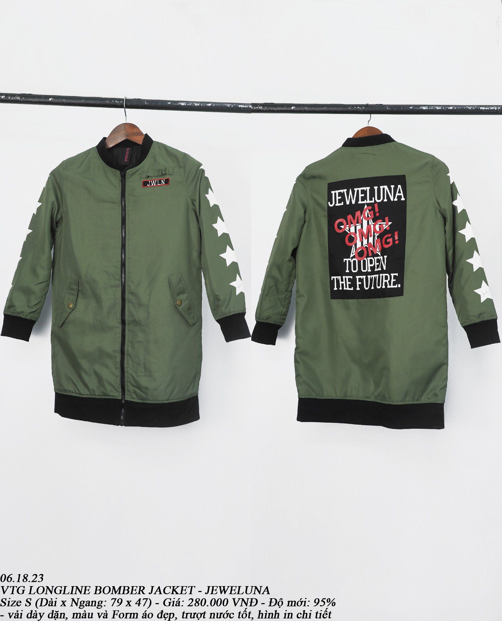 06.18.23 - VTG LONGLINE BOMBER JACKET - JEWELUNA