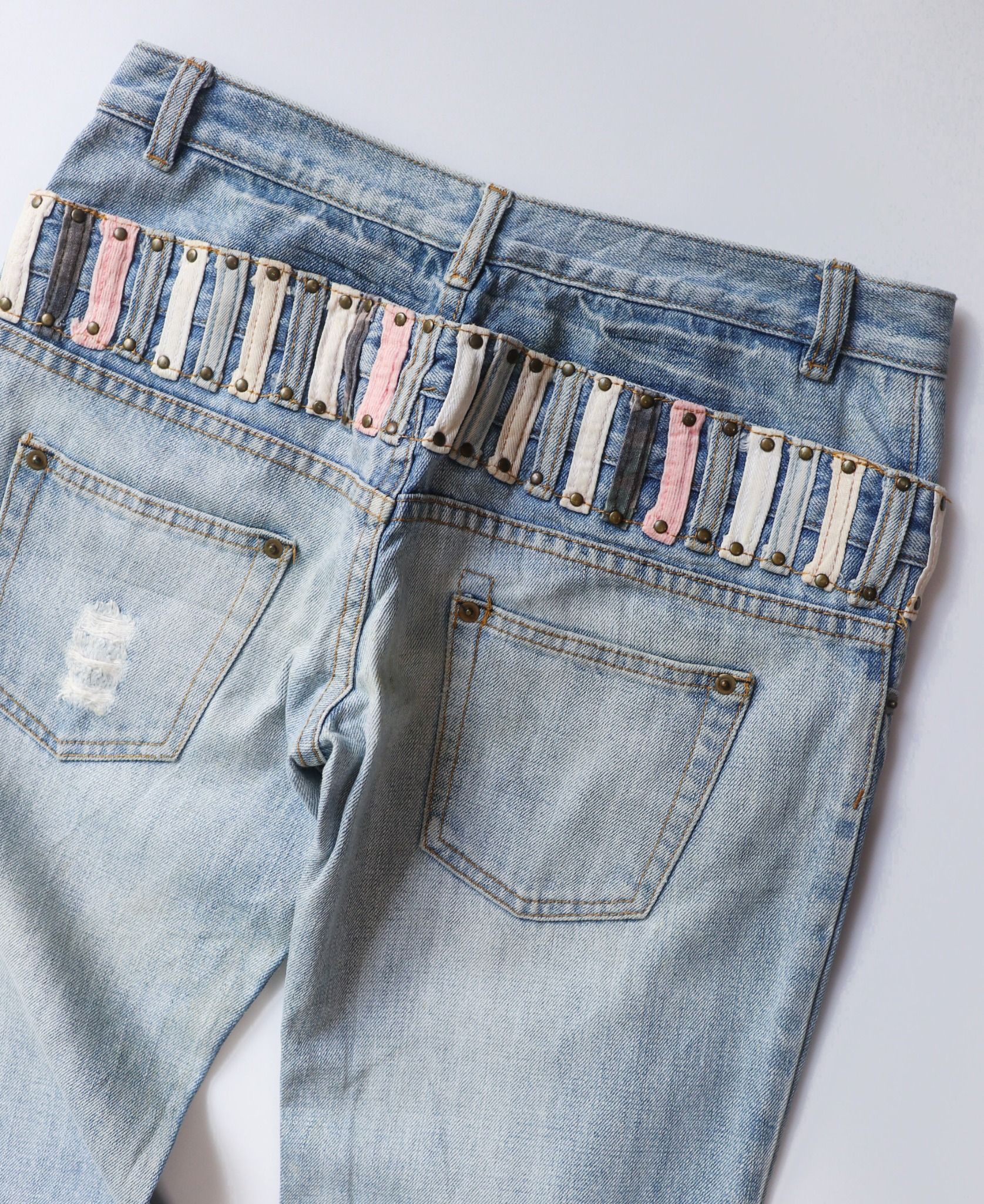 10.16.23 - VTG DOUBLE WAISTED DENIM PANTS - MOUTH VALLEY