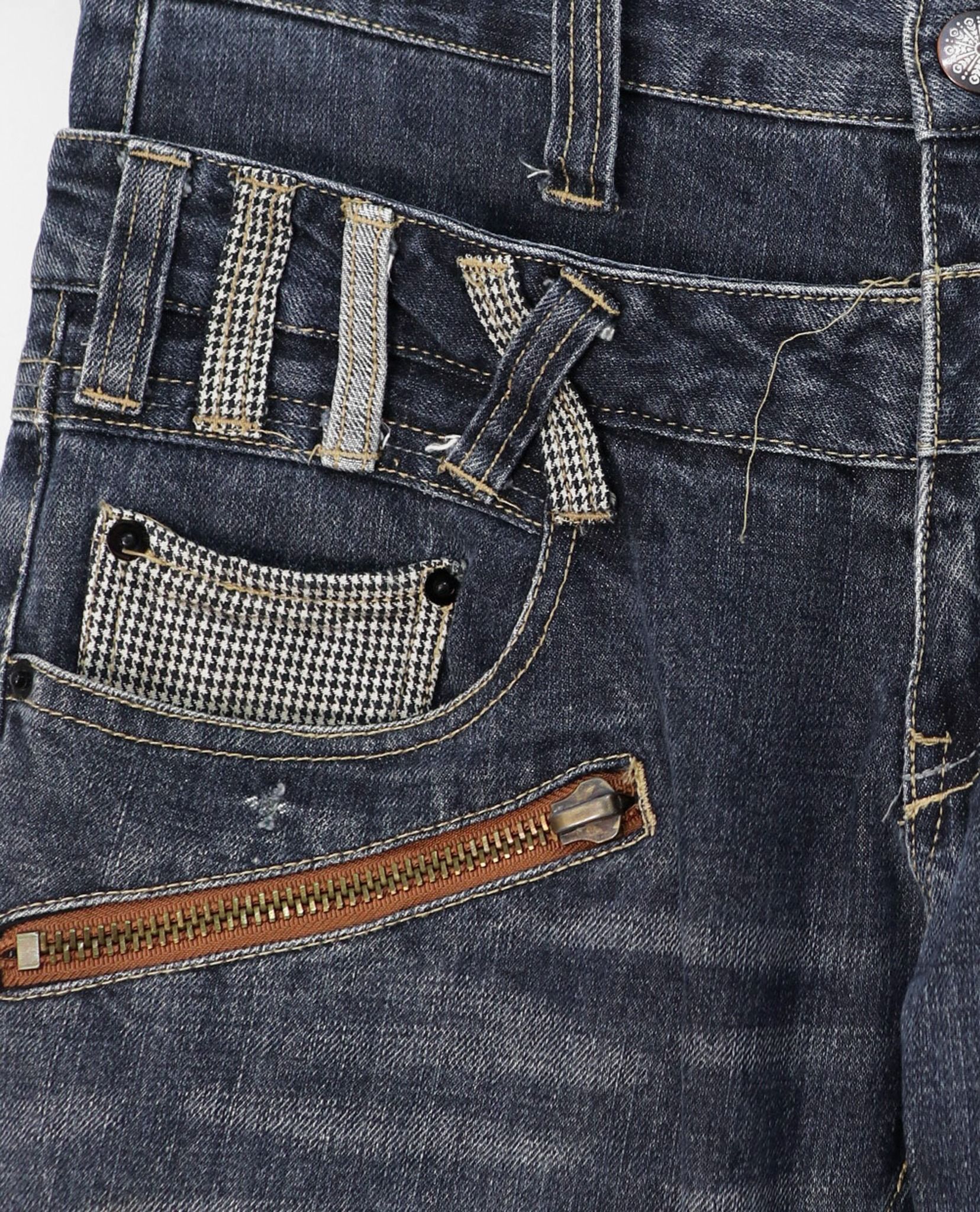 10.27.22 - VTG DOUBLE WAIST DENIM PANTS - STANDARDS OF URBAN CRAFT