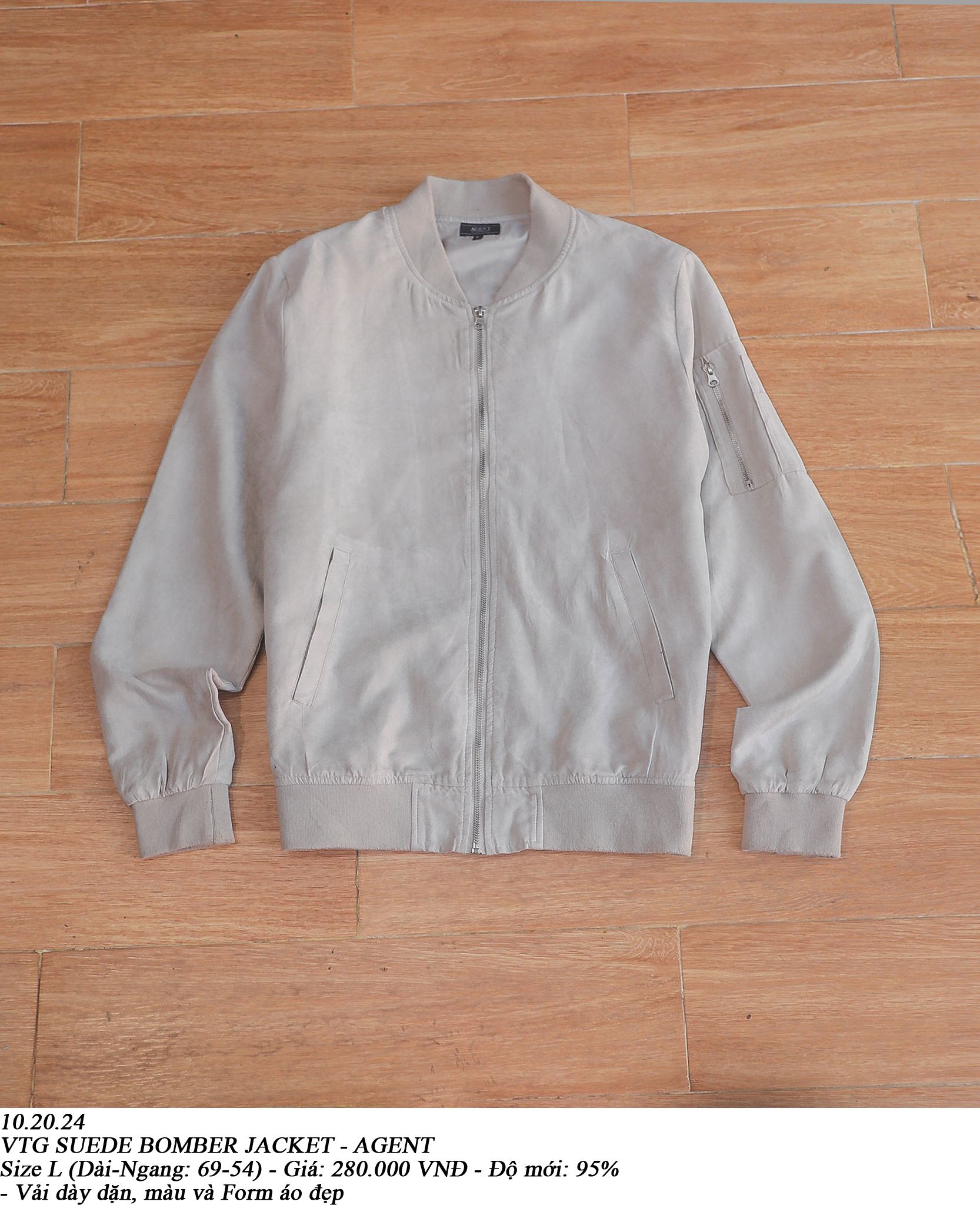 10.20.24 - VTG SUEDE BOMBER JACKET - AGENT