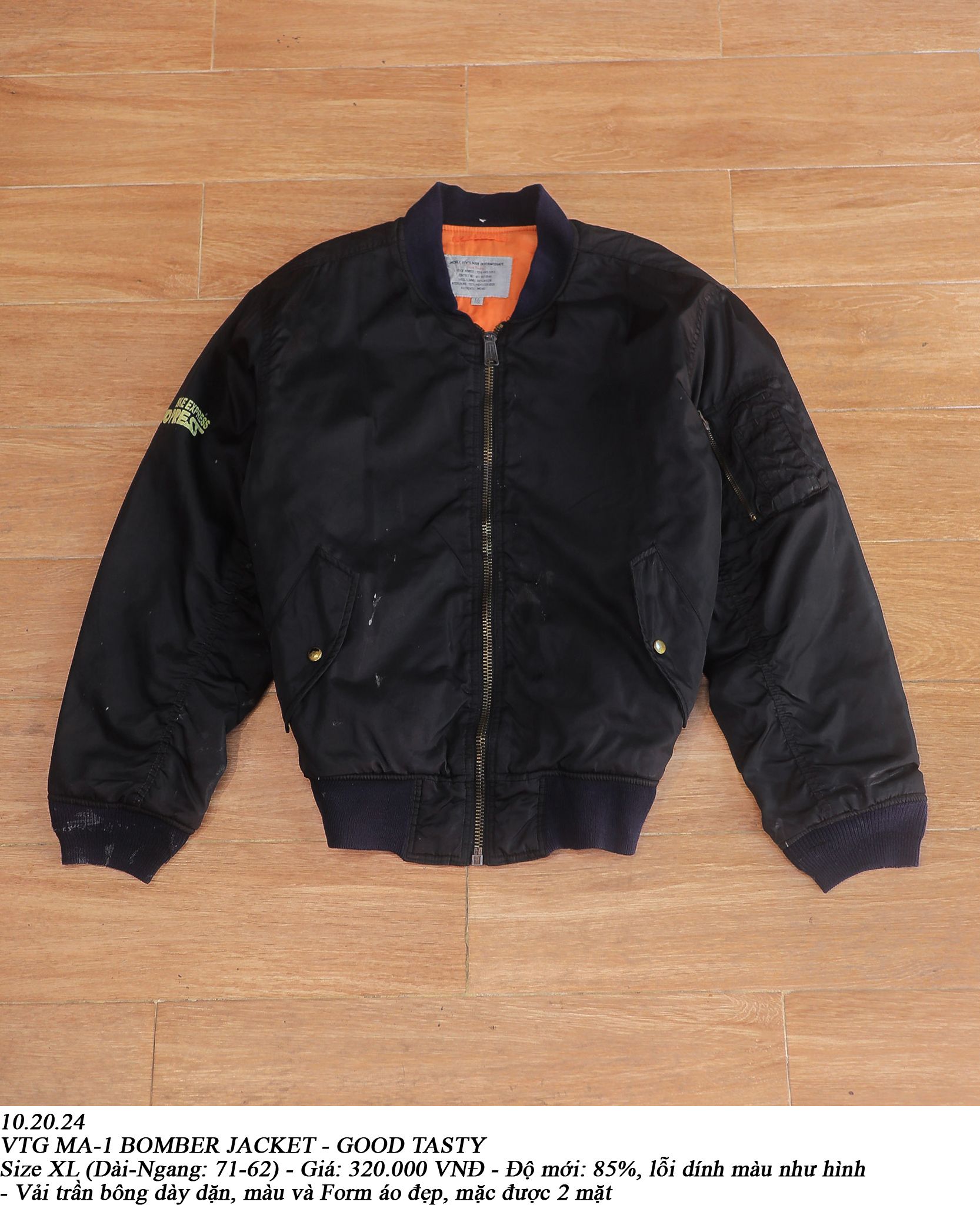 10.20.24 - VTG MA-1 BOMBER JACKET - GOOD TASTY