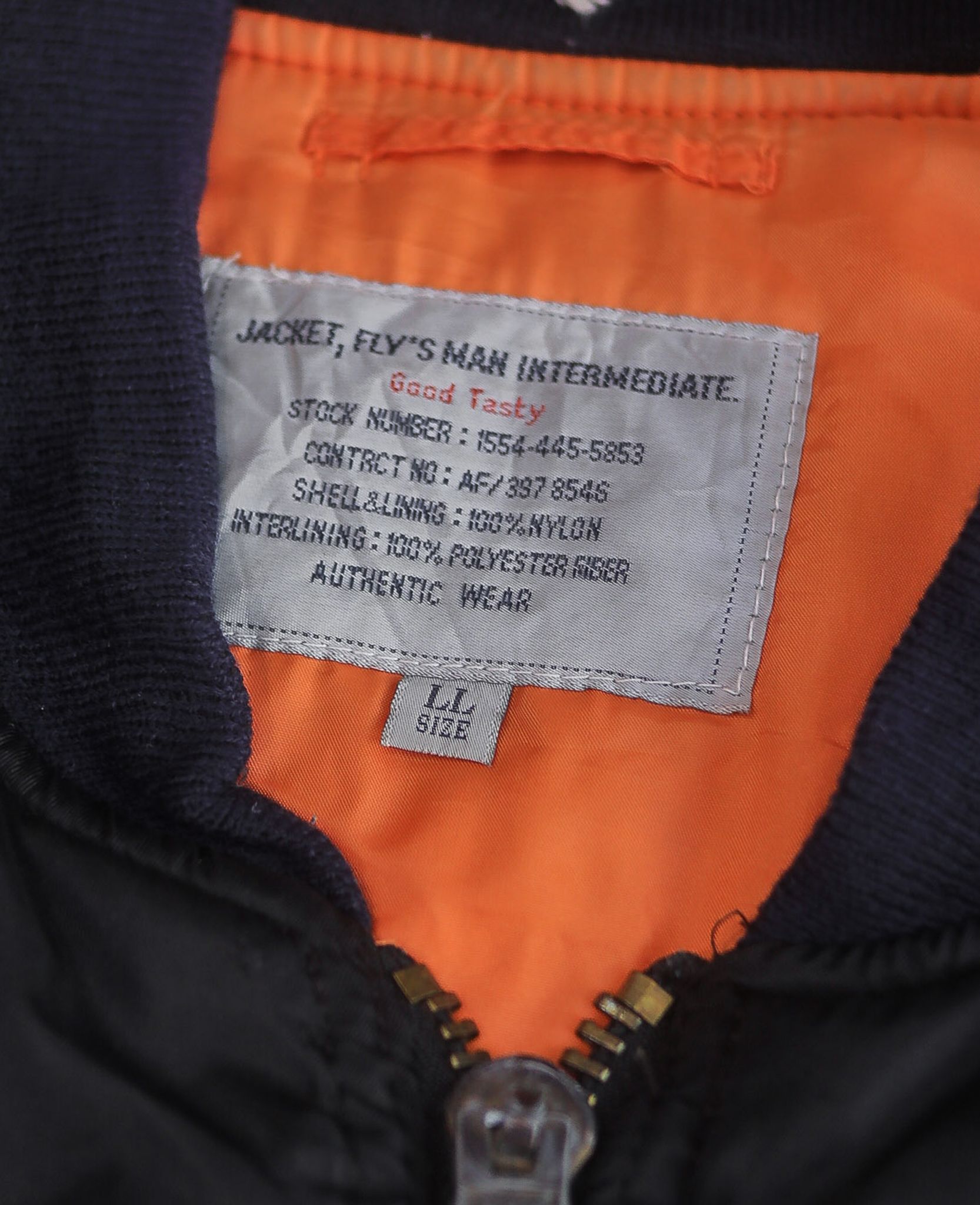 10.20.24 - VTG MA-1 BOMBER JACKET - GOOD TASTY