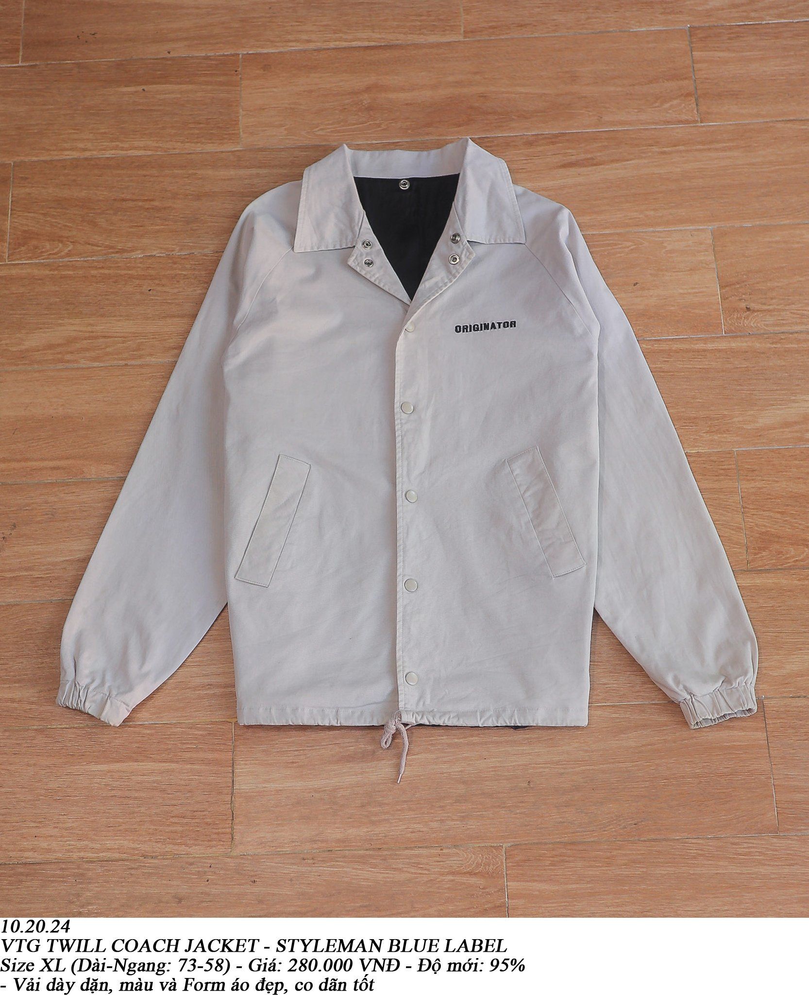 10.20.24 - VTG TWILL COACH JACKET - STYLEMAN BLUE LABEL