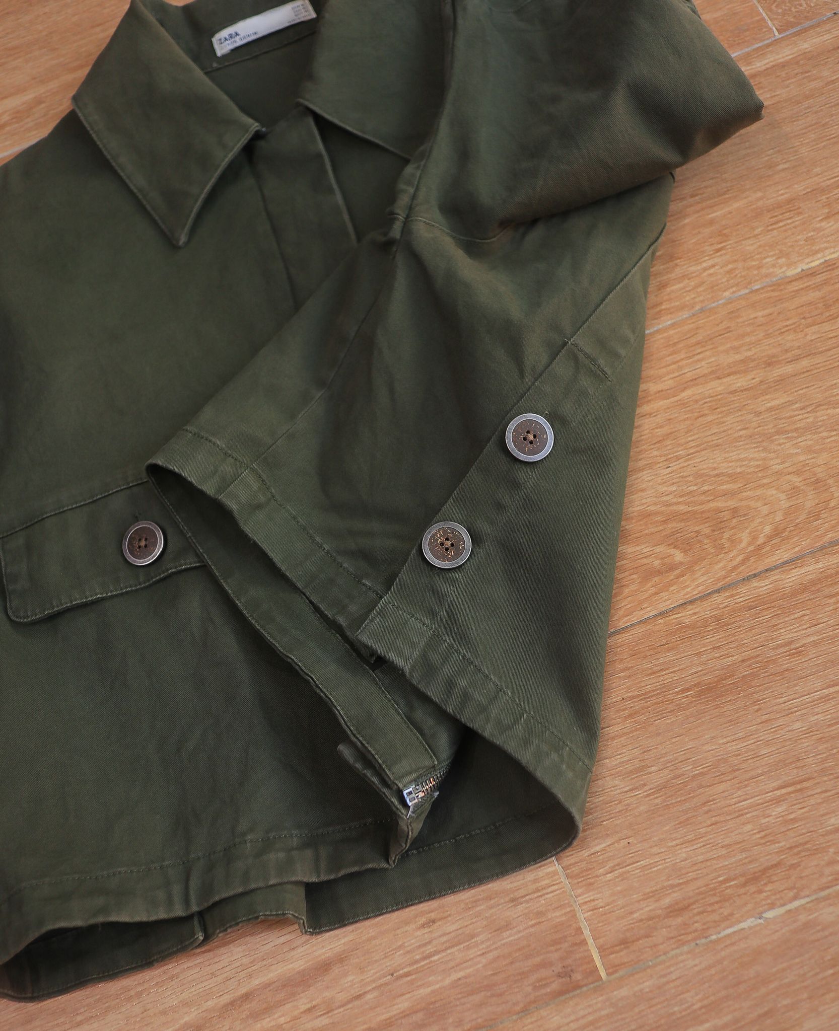 10.20.24 - VTG CROPPED TWILL BLOUSON JACKET - ZARA DENIM
