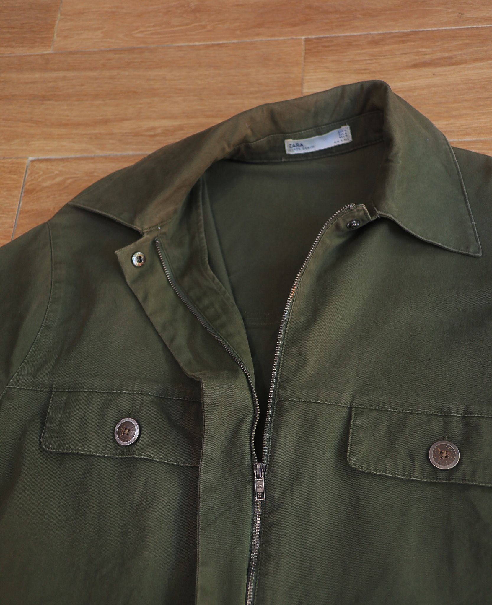 10.20.24 - VTG CROPPED TWILL BLOUSON JACKET - ZARA DENIM