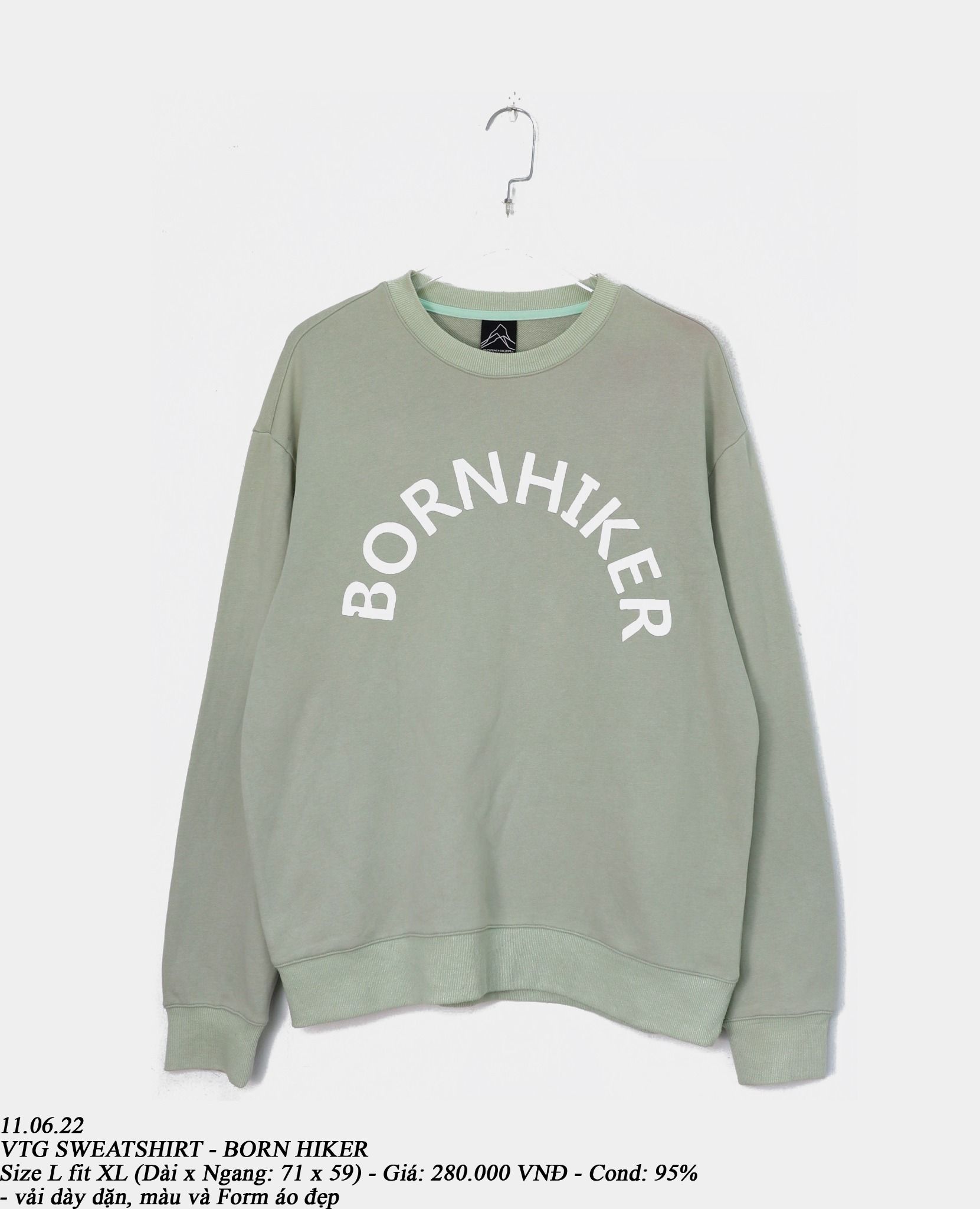 11.06.22 - VTG SWEATSHIRT - BORN HIKER