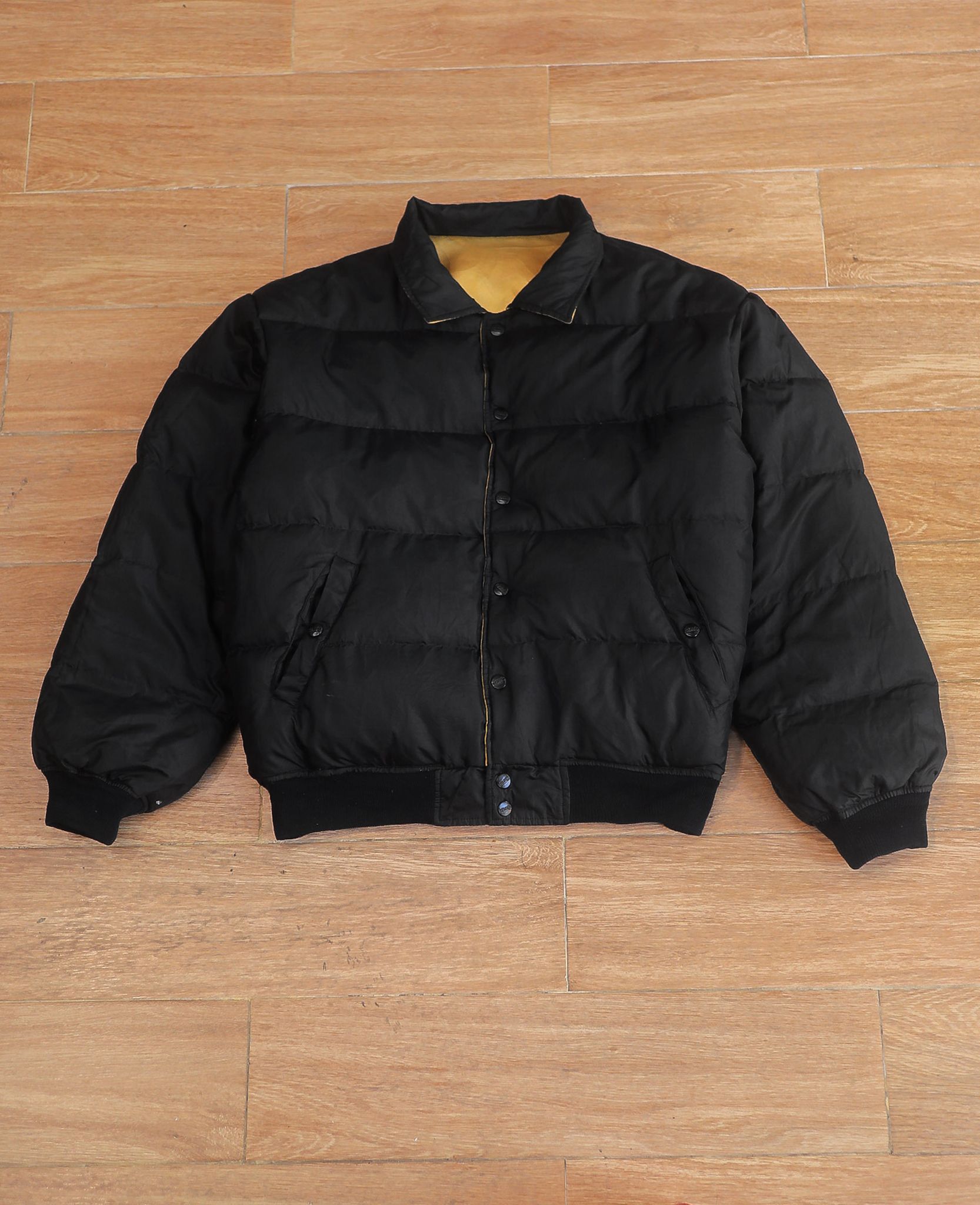 10.20.24 - VTG REVERSIBLE BASEBALL PUFFER JACKET - MALT'S BEER