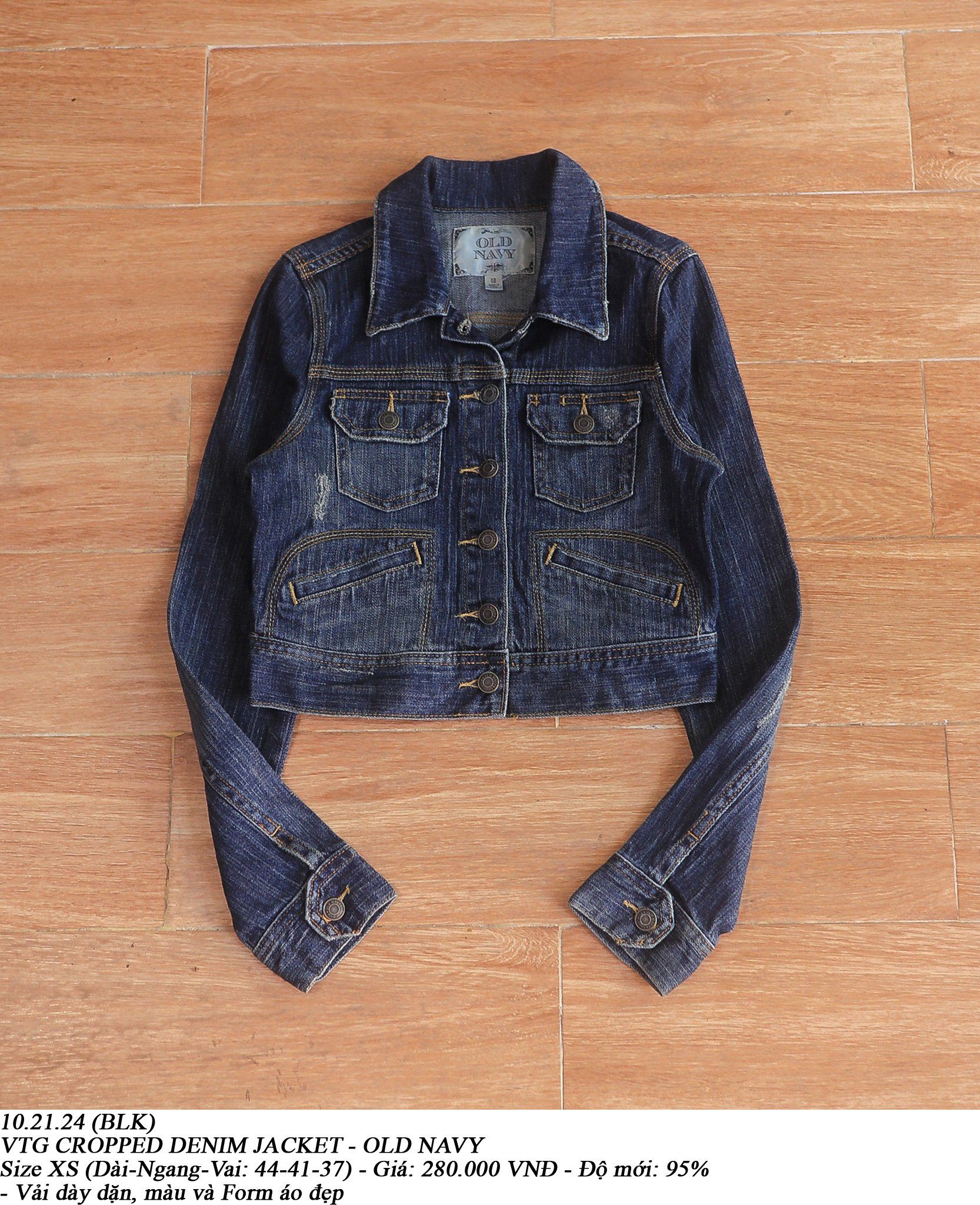 10.21.24 - VTG CROPPED DENIM JACKET - OLD NAVY