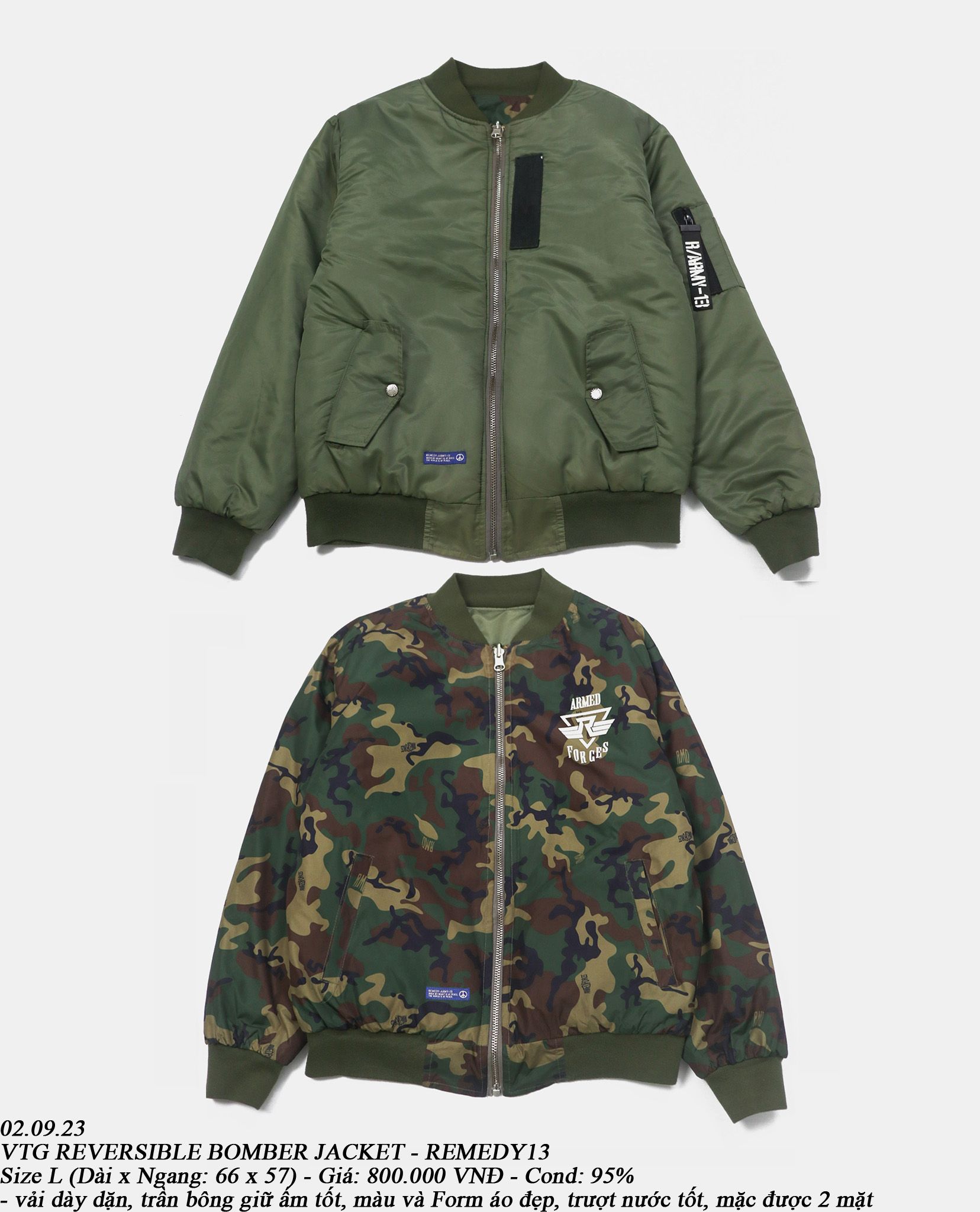 02.09.23 - VTG REVERSIBLE BOMBER JACKET - REMEDY13