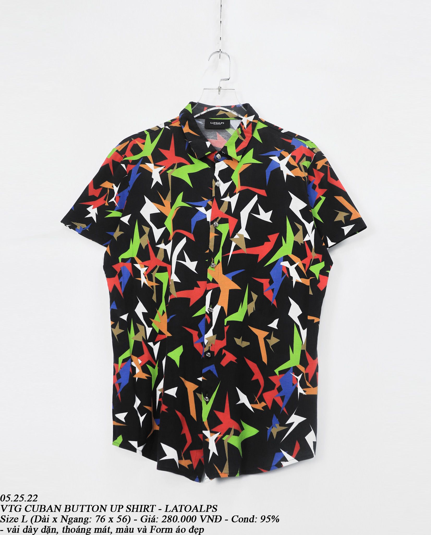 05.25.23 - VTG CUBAN BUTTON UP SHIRT - LATOALPS