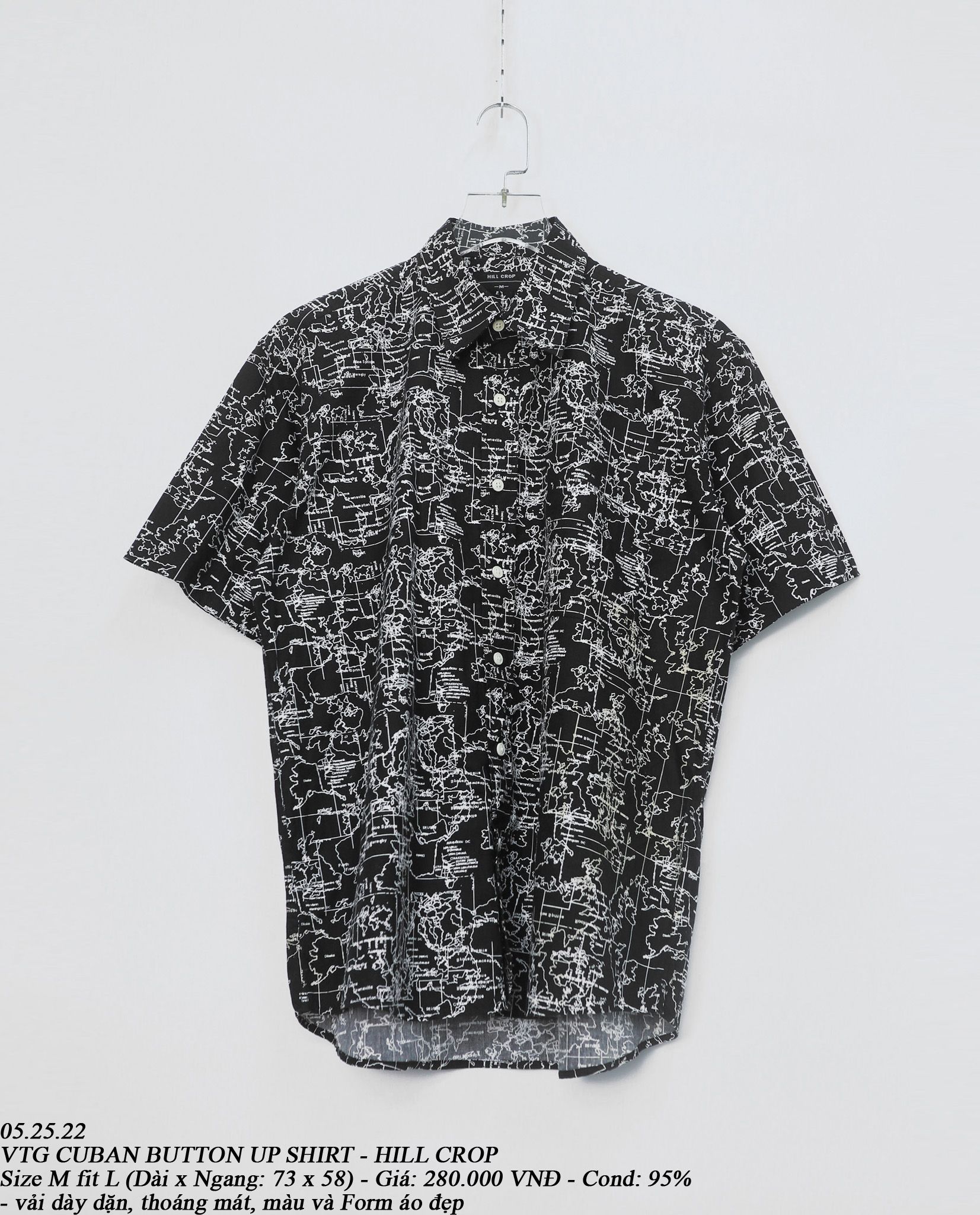 05.25.23 - VTG CUBAN BUTTON UP SHIRT - HILL CROP