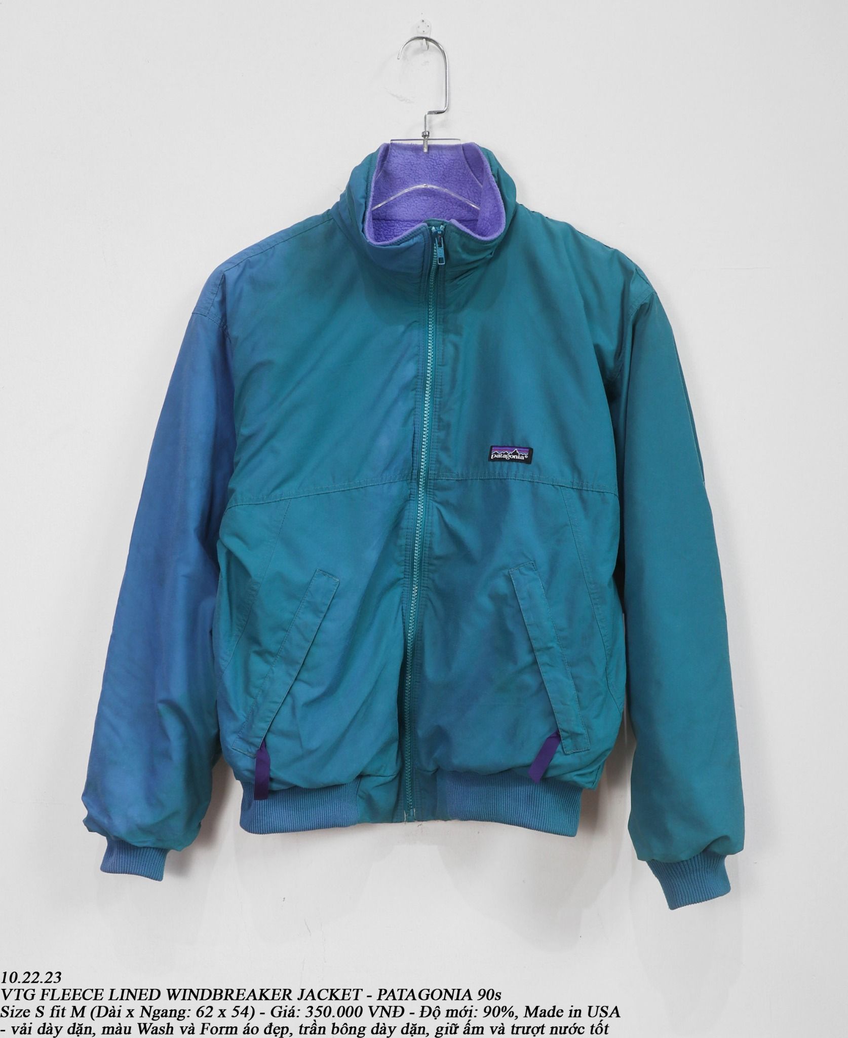 10.22.23 - VTG FLEECE LINED WINDBREAKER JACKET - PATAGONIA 90s