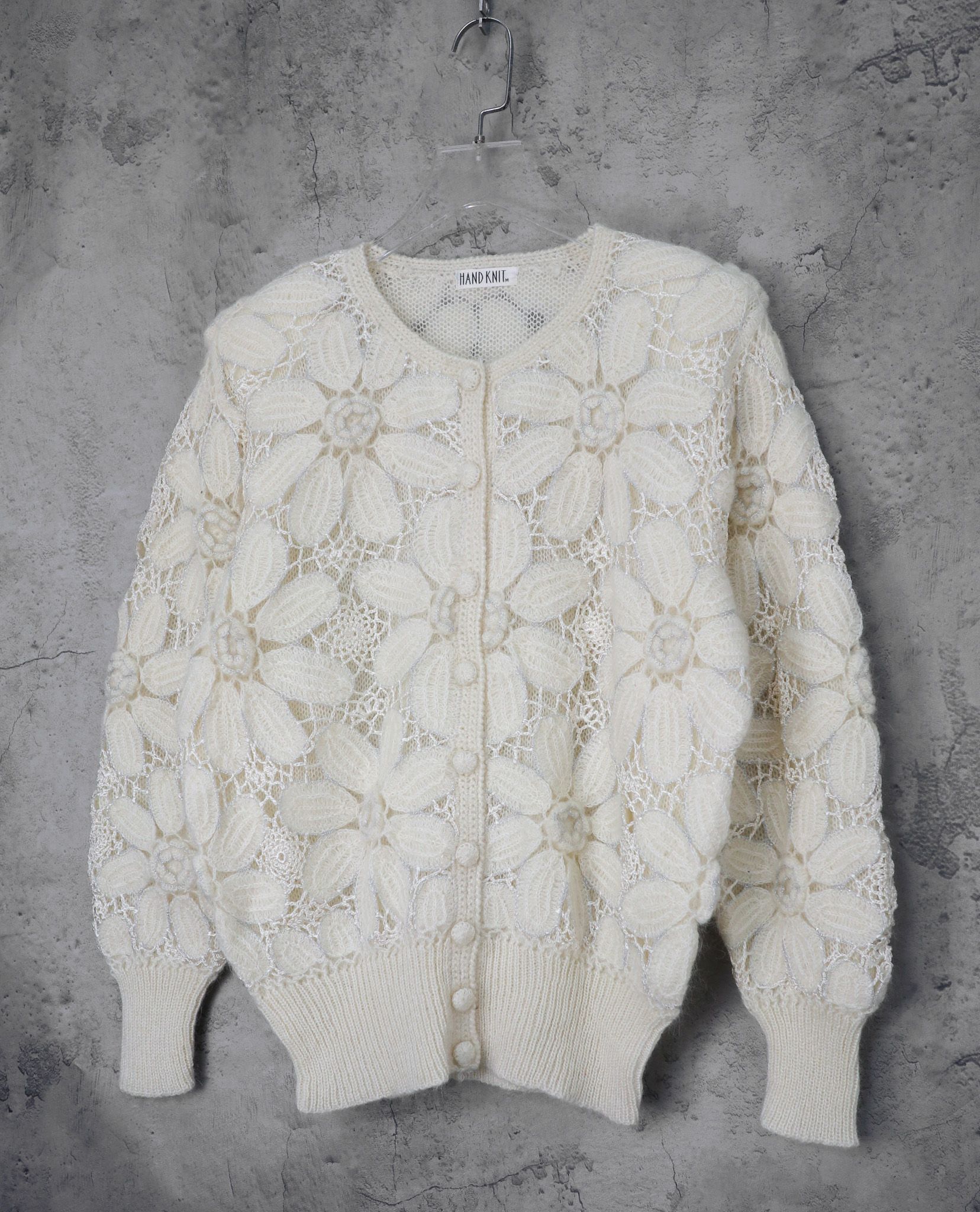 02.14.23 - VTG KNIT BLOUSON JACKET - HAND KNIT