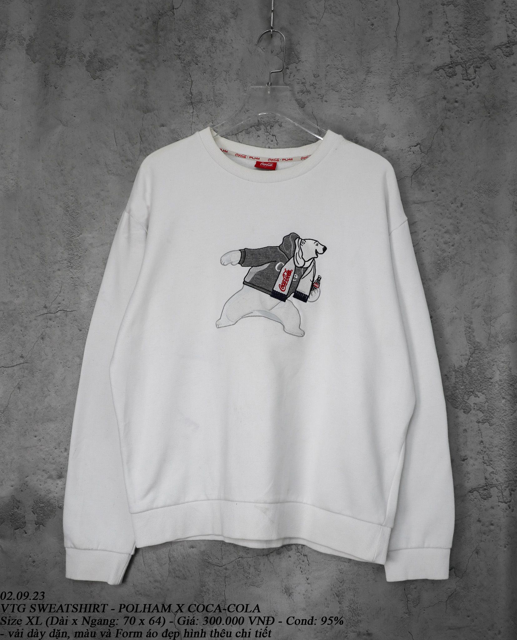 02.09.23 - VTG SWEATSHIRT - POLHAM X COCA-COLA