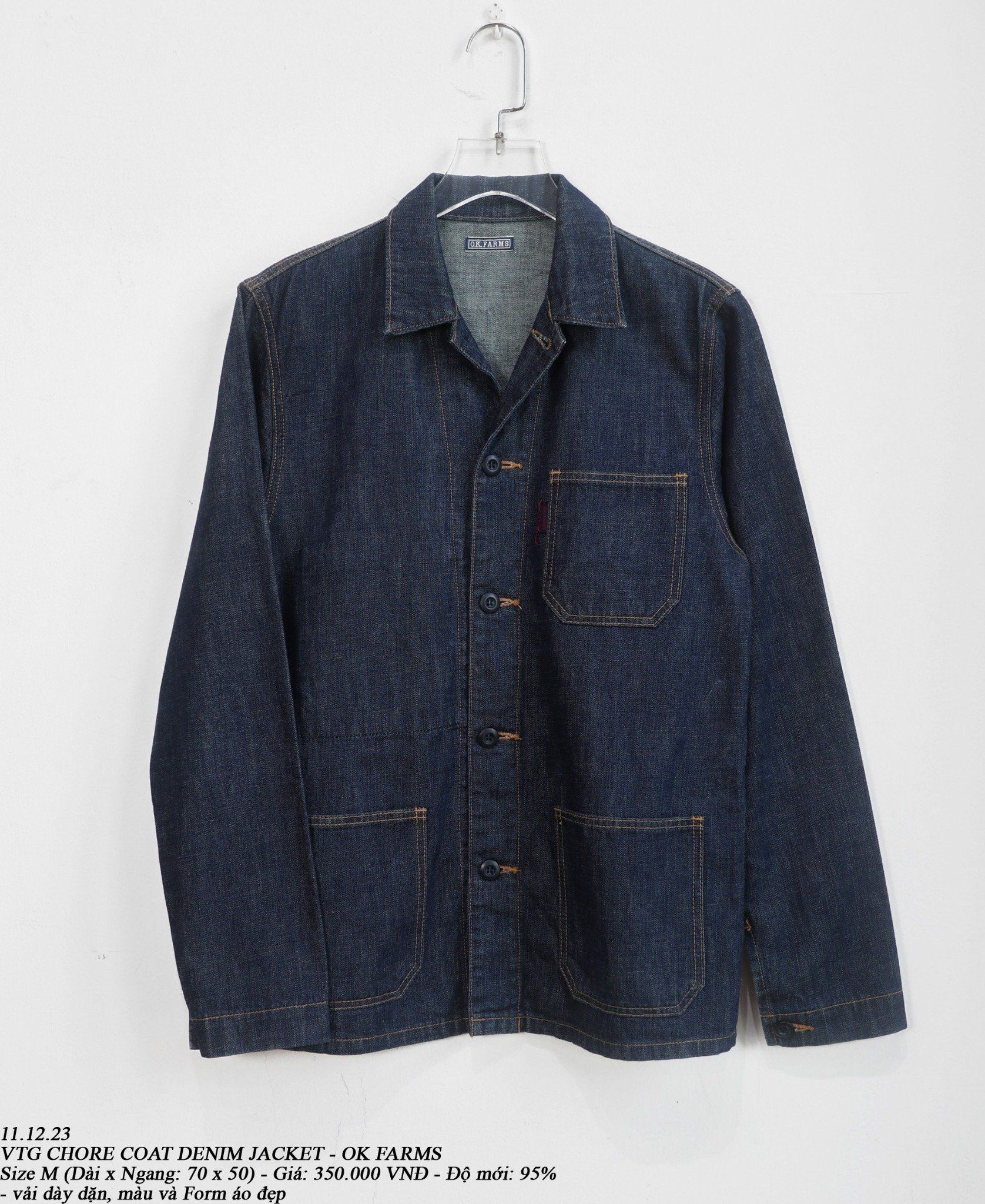 11.12.23 - VTG CHORE COAT DENIM JACKET - OK FARMS