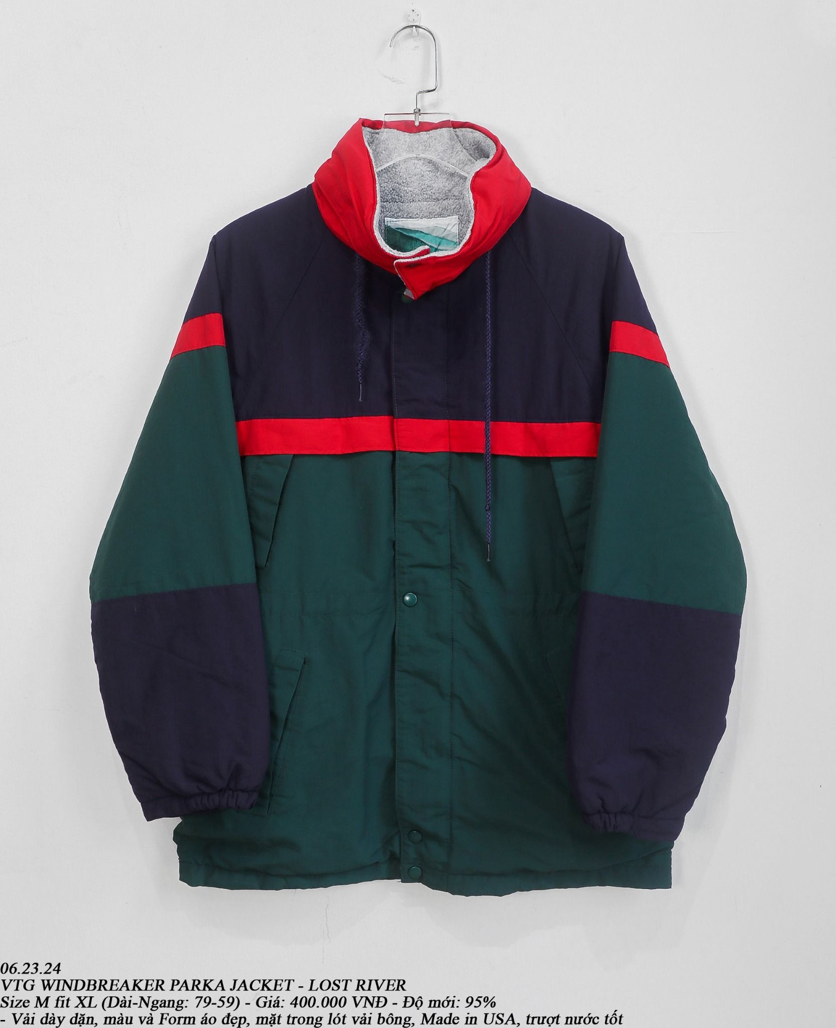 06.23.24 - VTG WINDBREAKER PARKA JACKET - LOST RIVER
