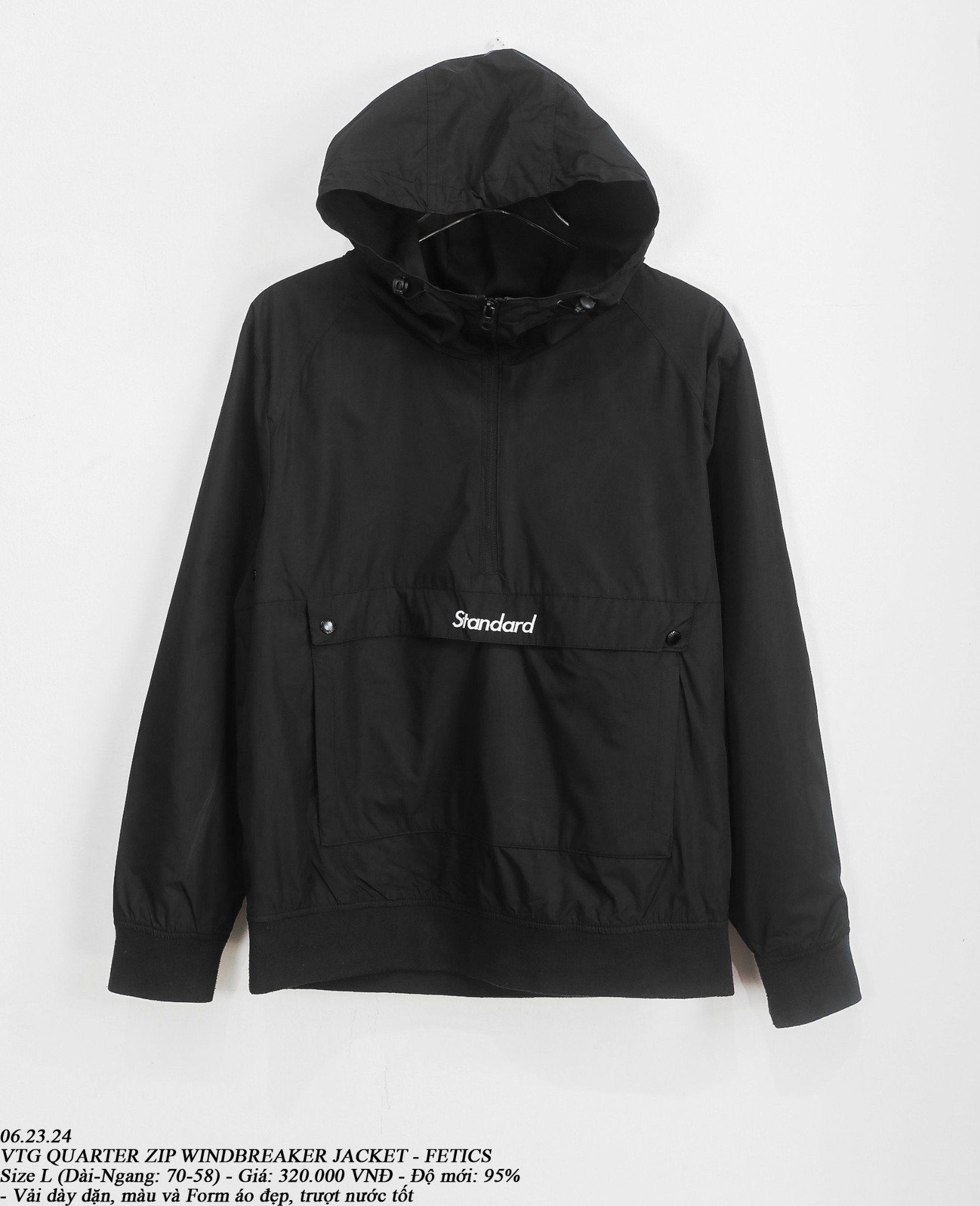 06.23.24 - VTG QUARTER ZIP WINDBREAKER JACKET - FELTICS
