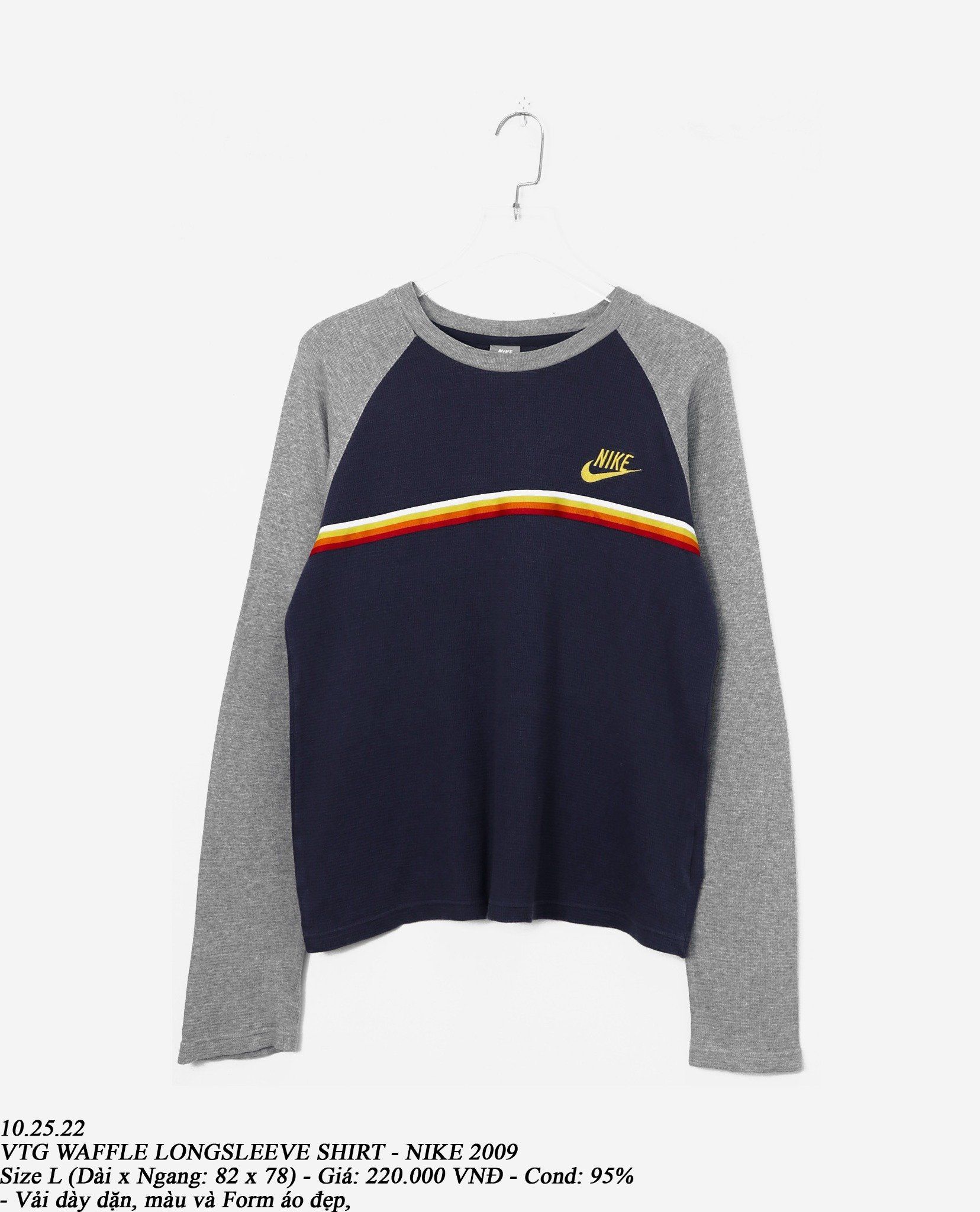 10.25.22 - VTG WAFFLE LONGSLEEVE SHIRT - NIKE 2009