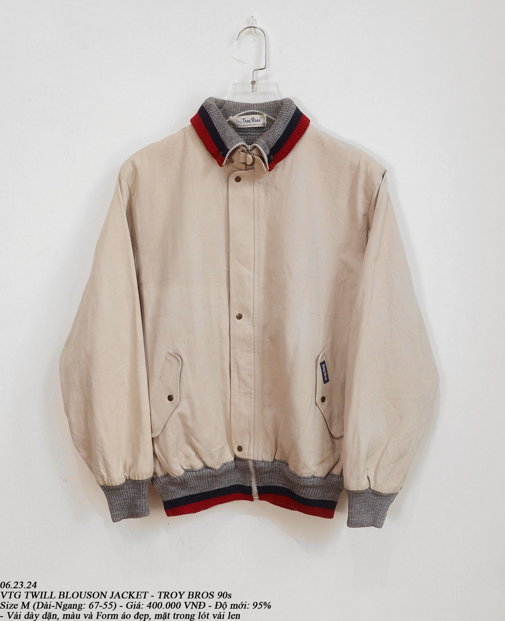 06.23.24 - VTG TWILL BLOUSON JACKET - TROY BROS 90s