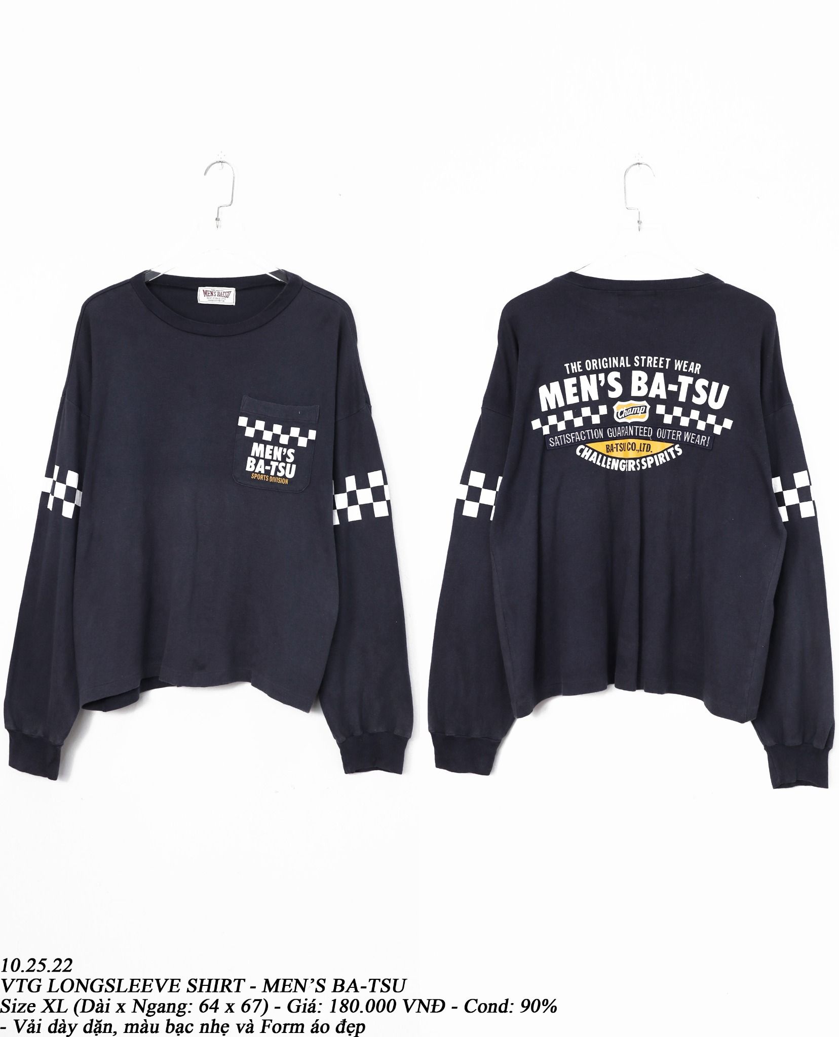 10.25.22 - VTG LONGSLEEVE SHIRT - MEN'S BA-TSU