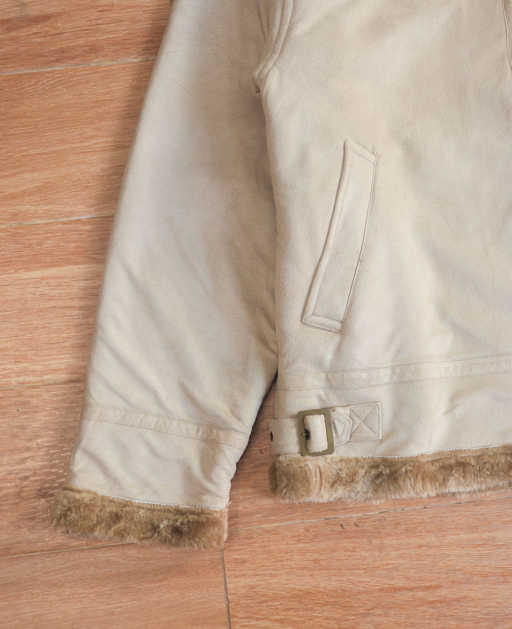 10.27.24 - VTG FUR LINED SUEDE RACER JACKET - VAN JAC
