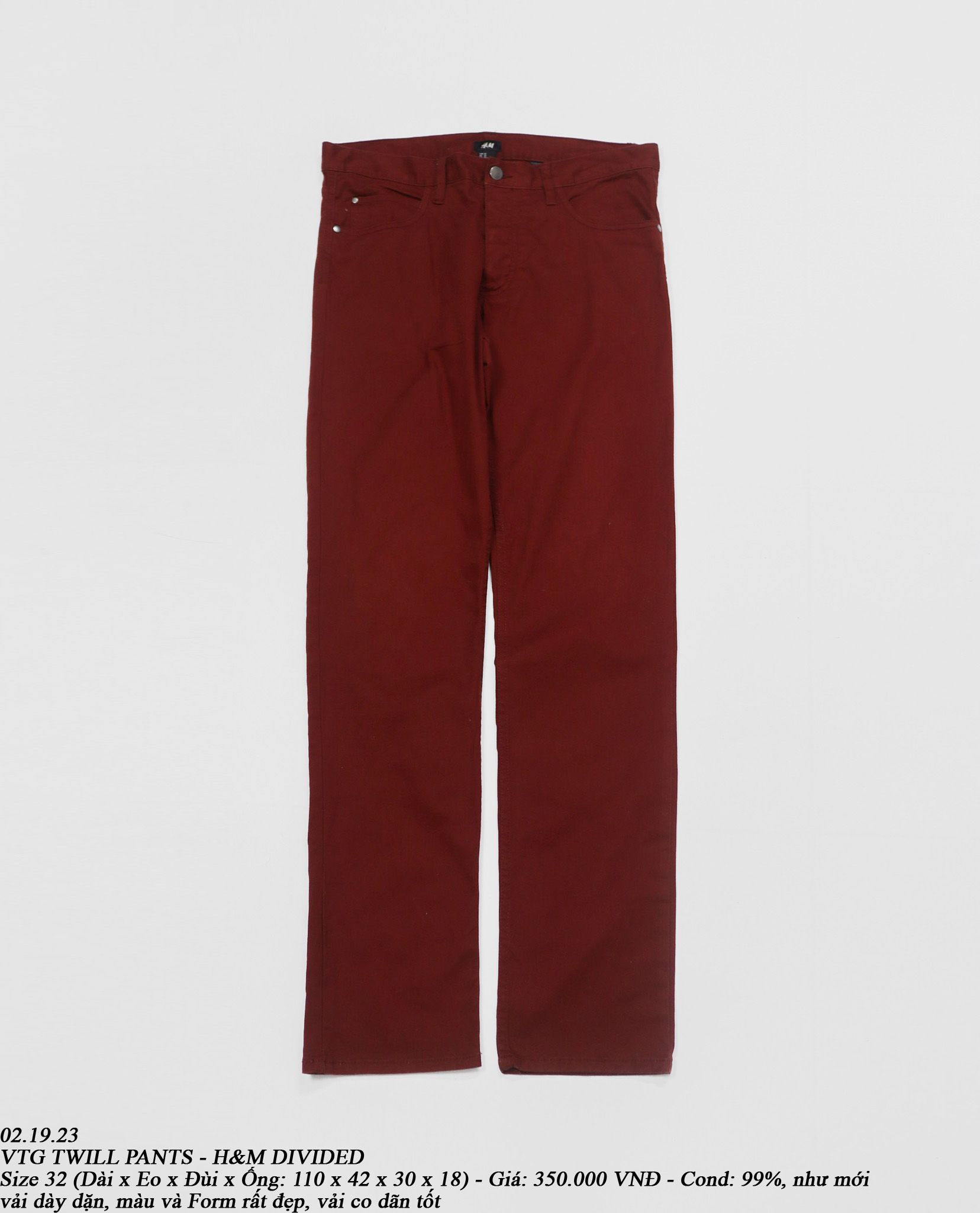 02.19.23 - VTG TWILL PANTS - H&M DIVIDED