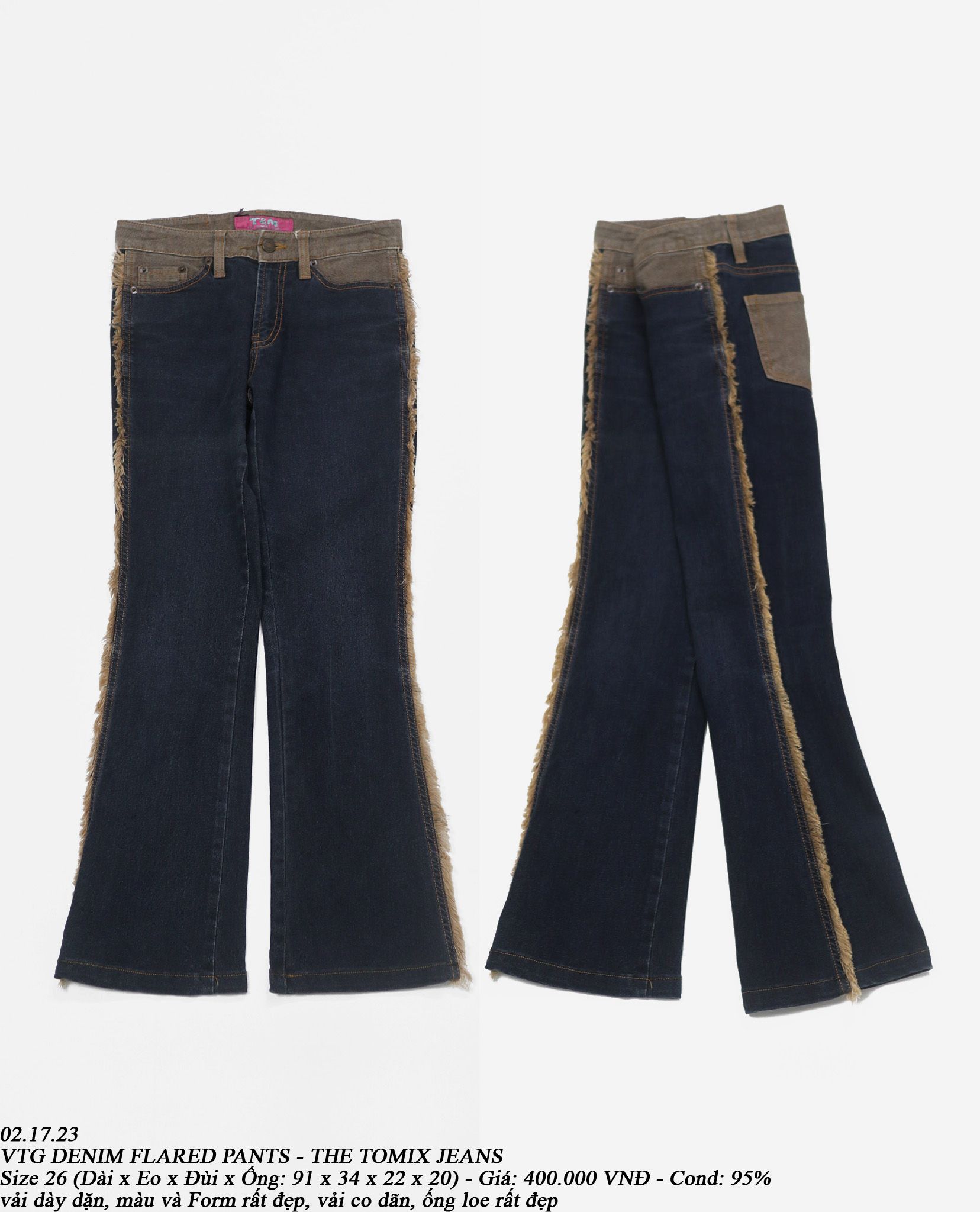 02.17.23 - VTG DENIM FLARED PANTS - THE TOMIX JEANS