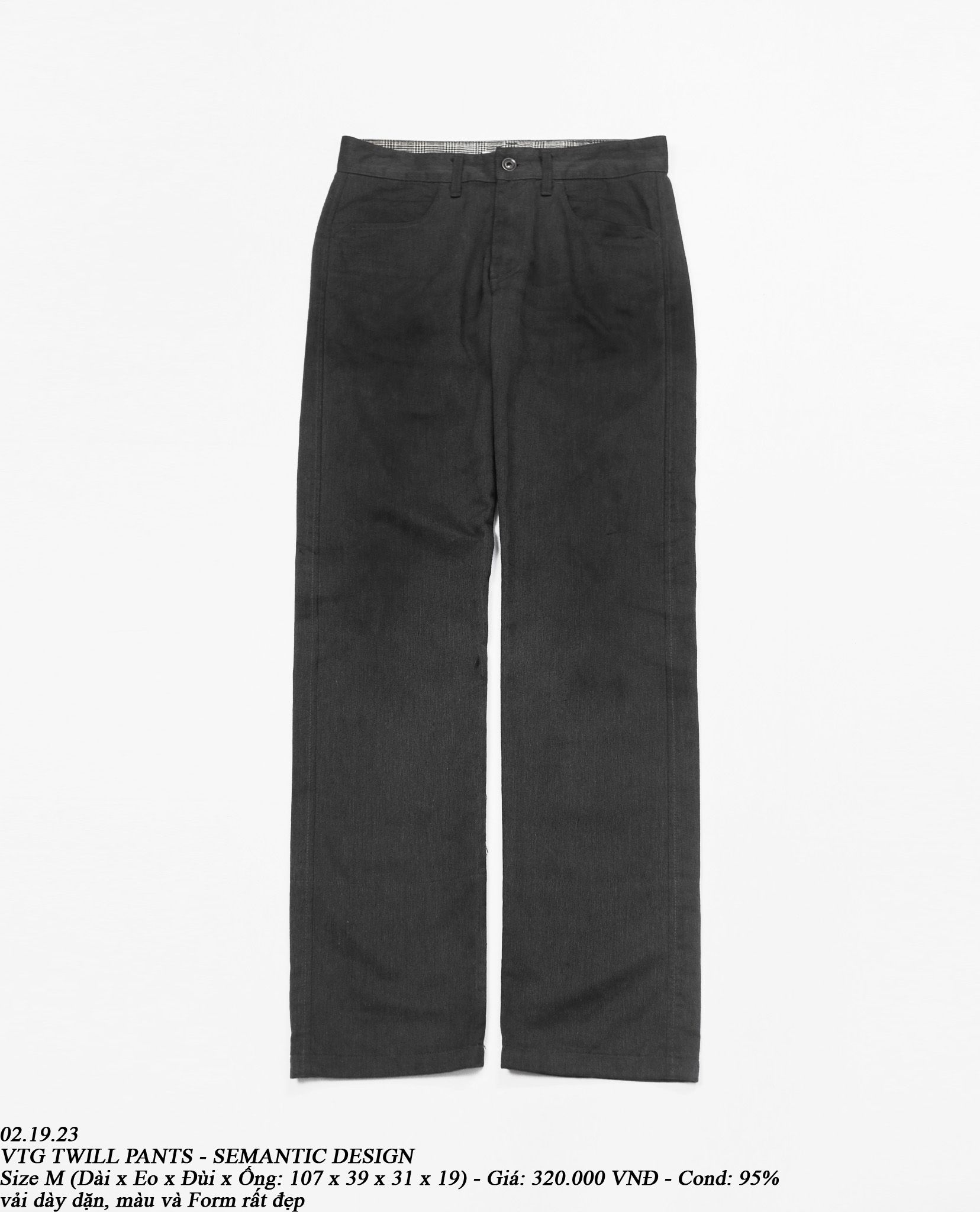 02.19.23 - VTG TWILL PANTS - SEMANTIC DESIGN