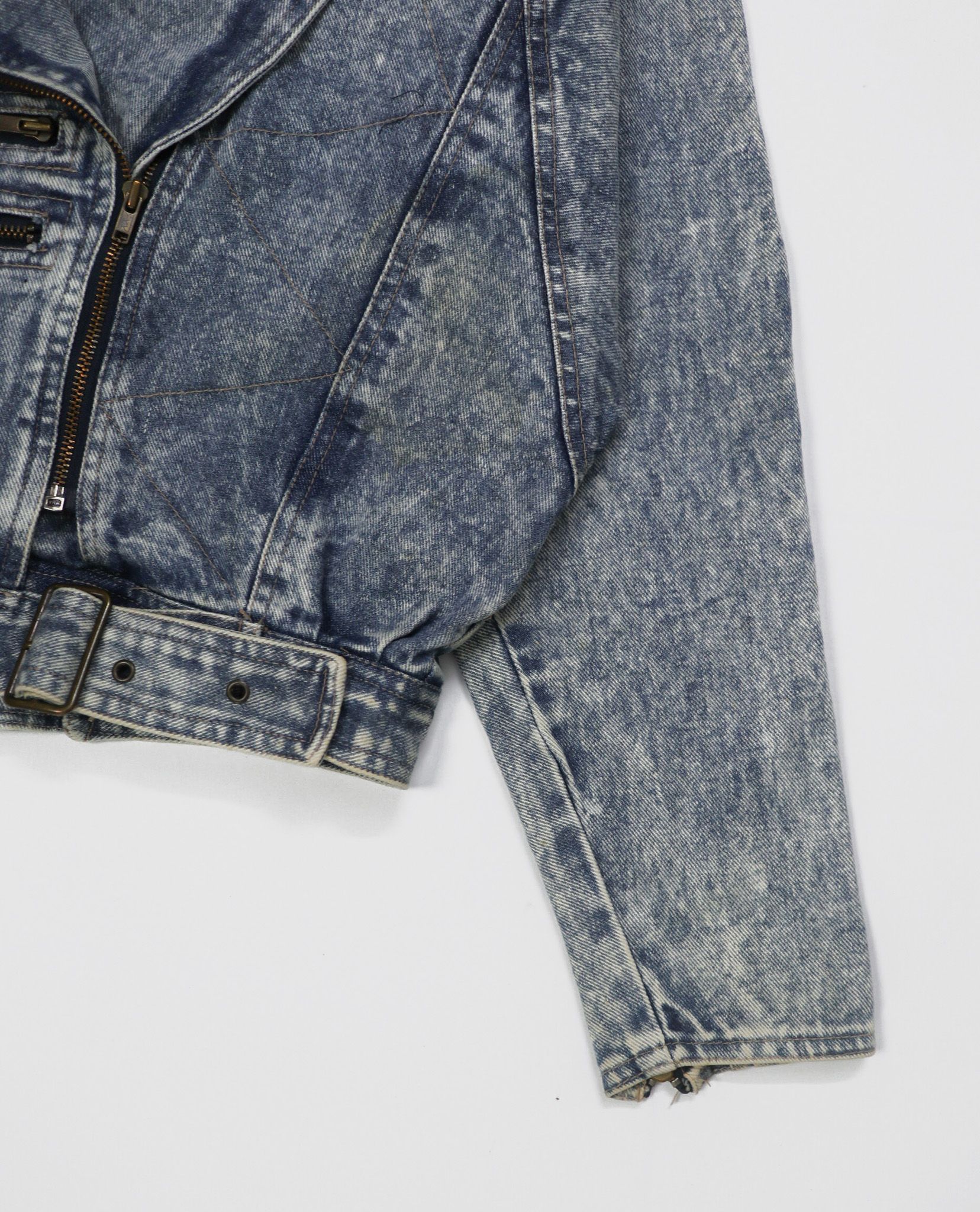02.15.23 - VTG CROPPED RIDER DENIM JACKET - HAMA-STA