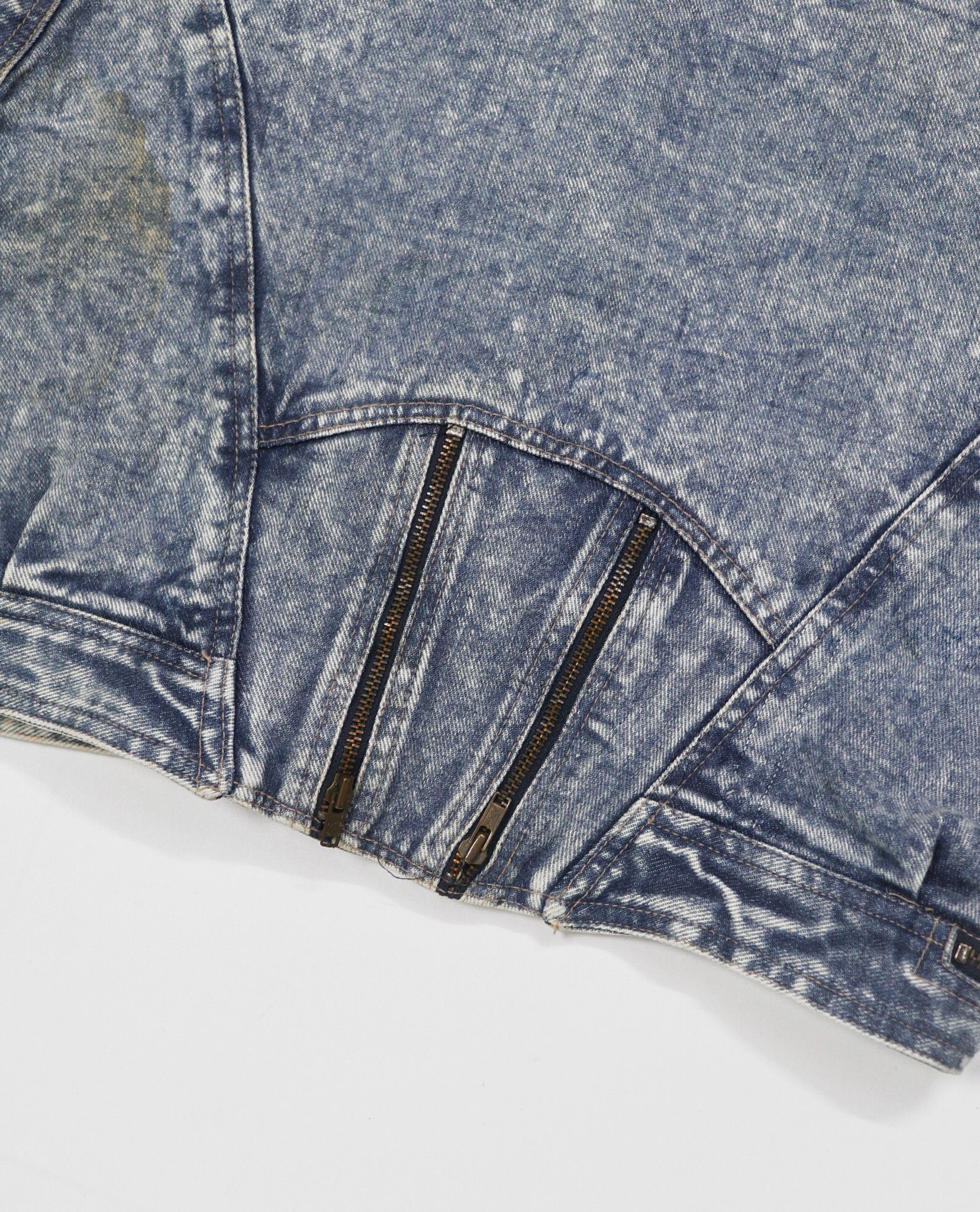 02.15.23 - VTG CROPPED RIDER DENIM JACKET - HAMA-STA