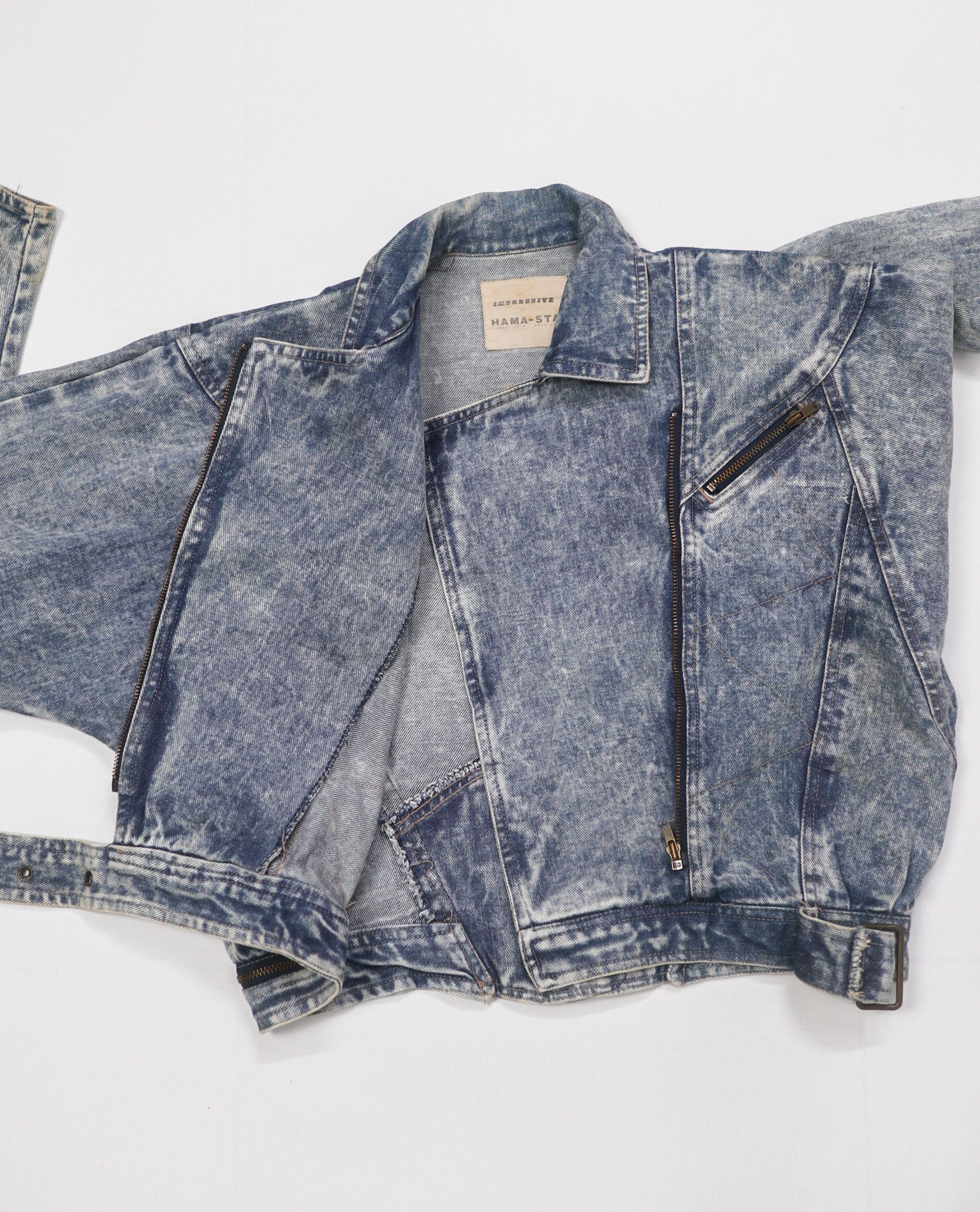 02.15.23 - VTG CROPPED RIDER DENIM JACKET - HAMA-STA