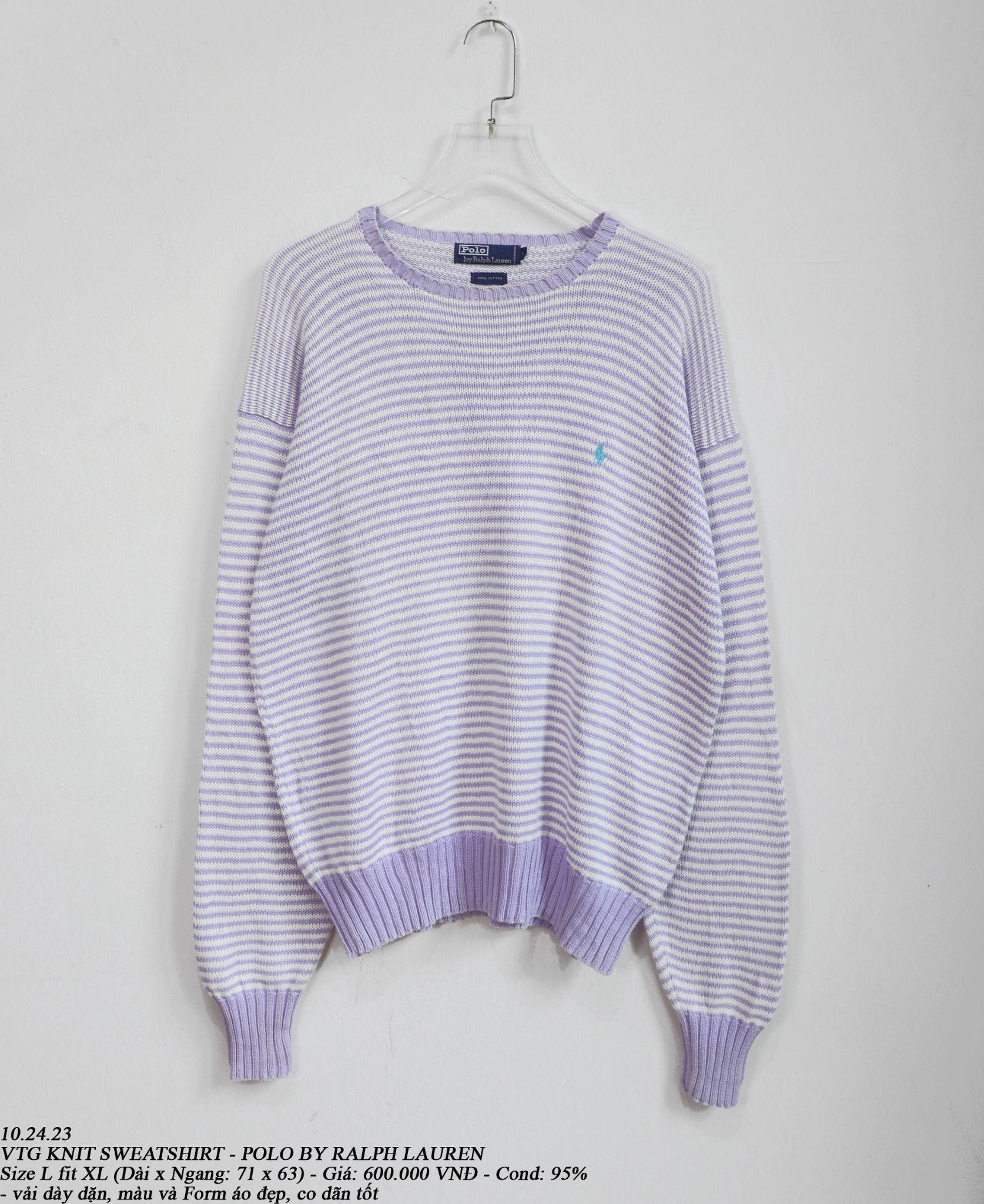 10.24.23 - VTG KNIT SWEATSHIRT - POLO by RALPH LAUREN
