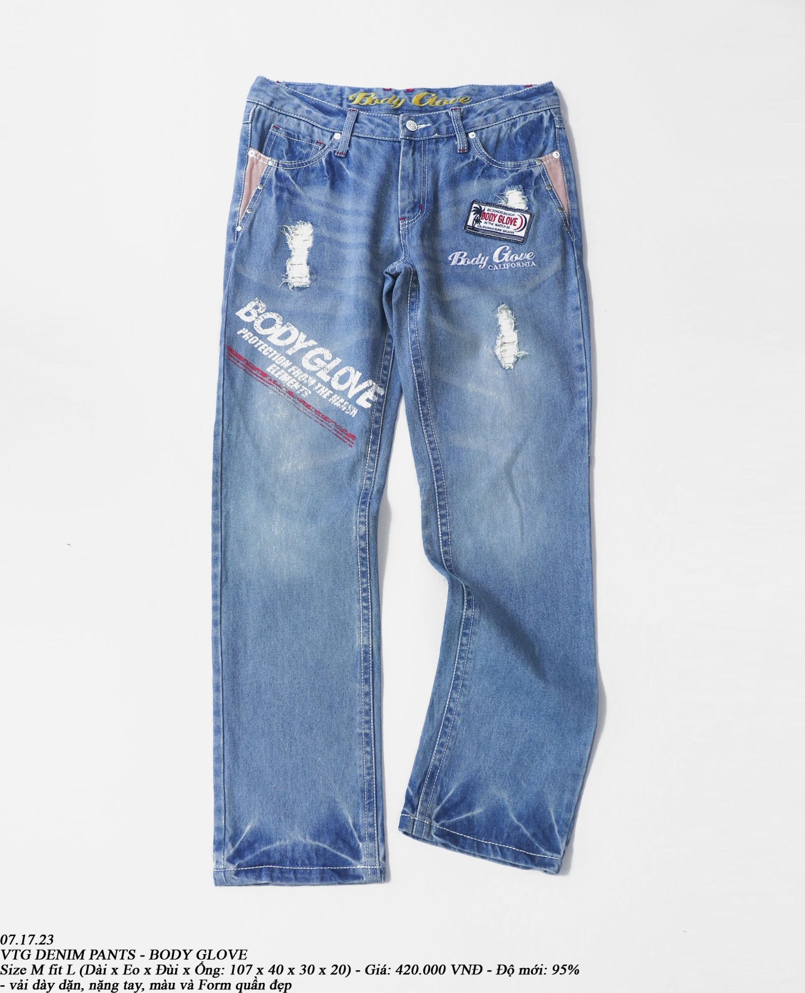 07.17.23 - VTG DENIM PANTS - BODY GLOVE