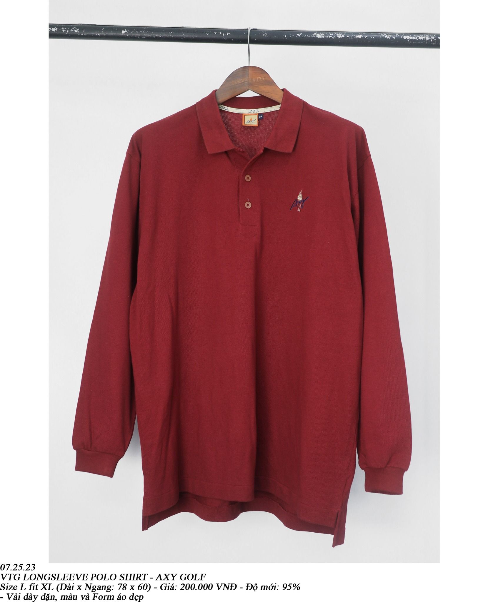 07.25.23 - VTG LONGSLEEVE POLO SHIRT - AXY GOLF