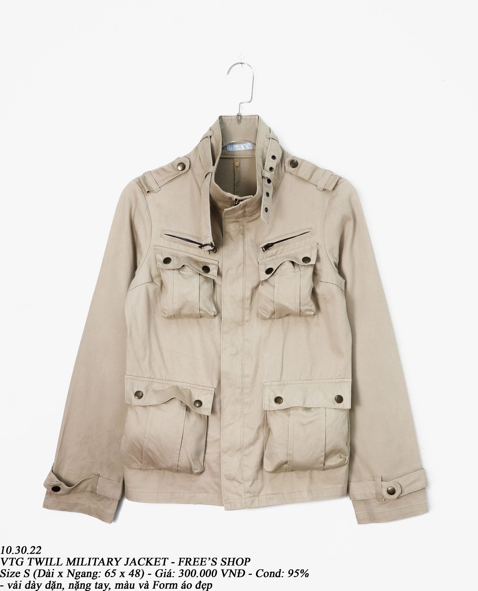 10.30.22 - VTG TWILL MILITARY JACKET - FREE'S SHOP