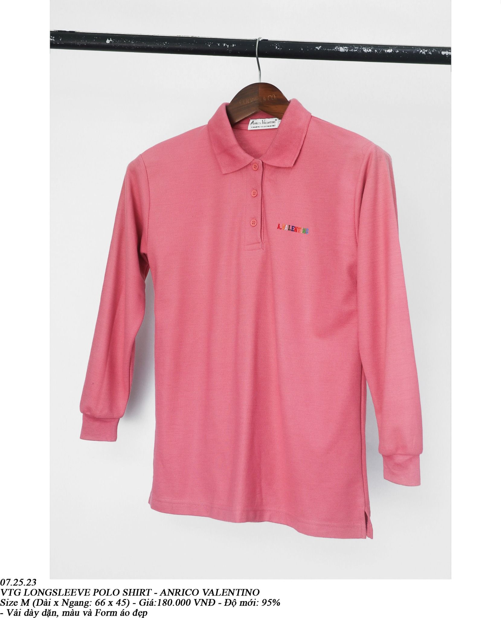 07.25.23 - VTG LONGSLEEVE POLO SHIRT - ANRICO VALENTINO