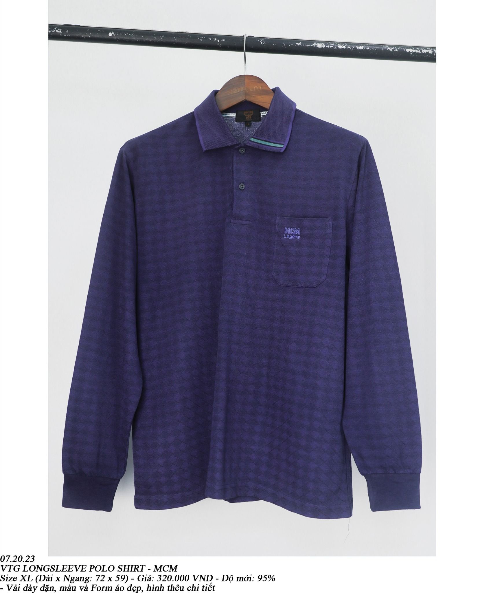 07.20.23 - VTG LONGSLEEVE POLO SHIRT - MCM