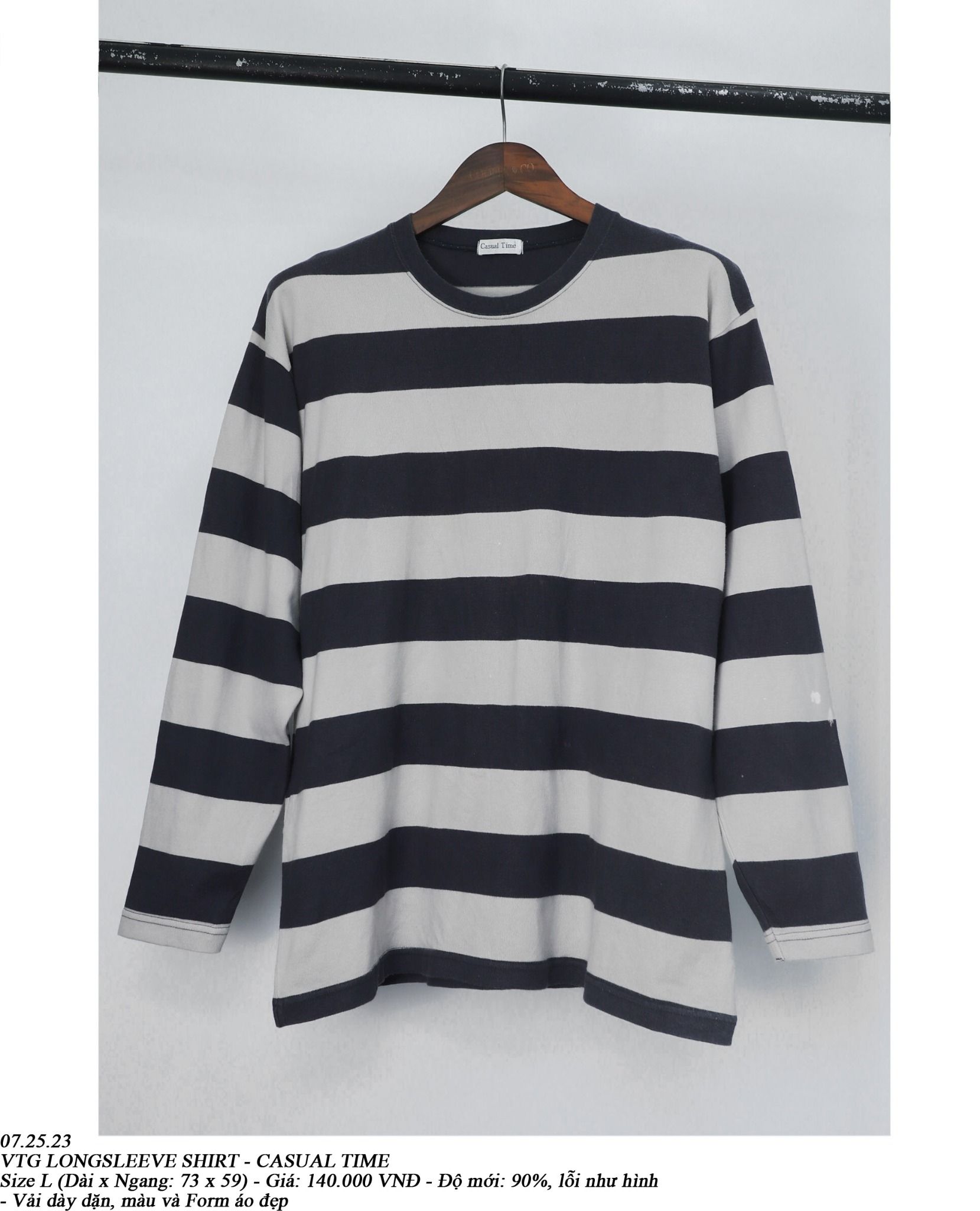 07.25.23 - VTG LONGSLEEVE SHIRT - CASUAL TIME