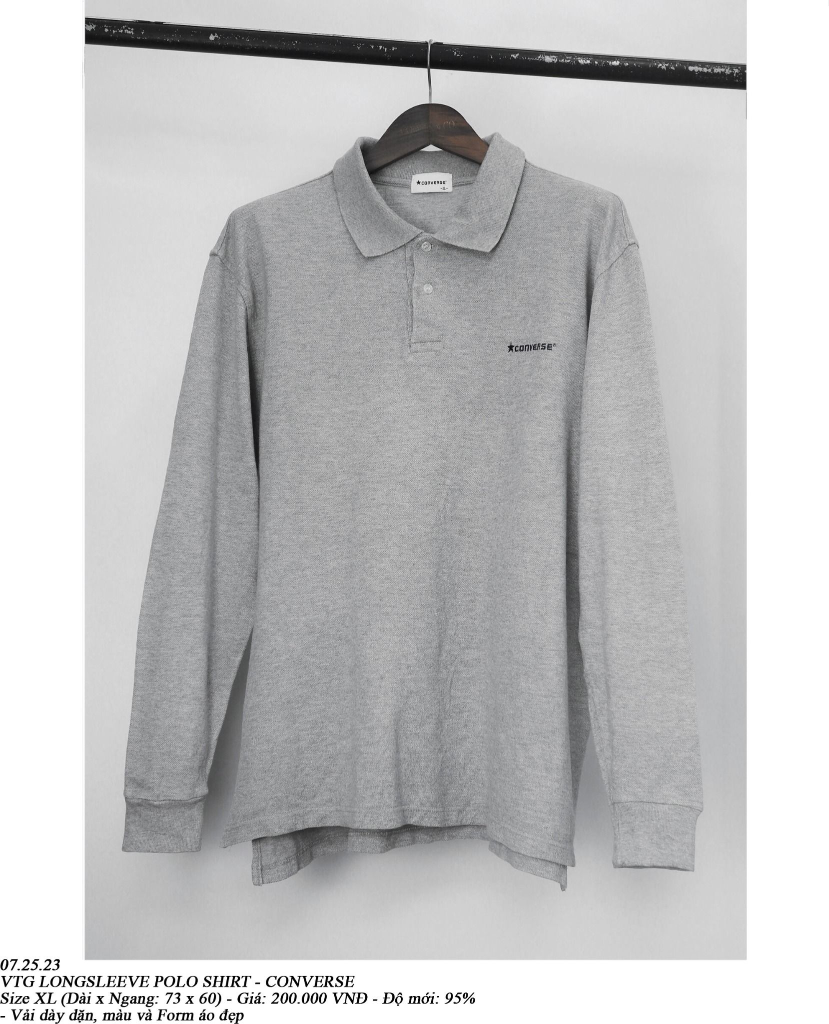 07.25.23 - VTG LONGSLEEVE POLO SHIRT - CONVERSE