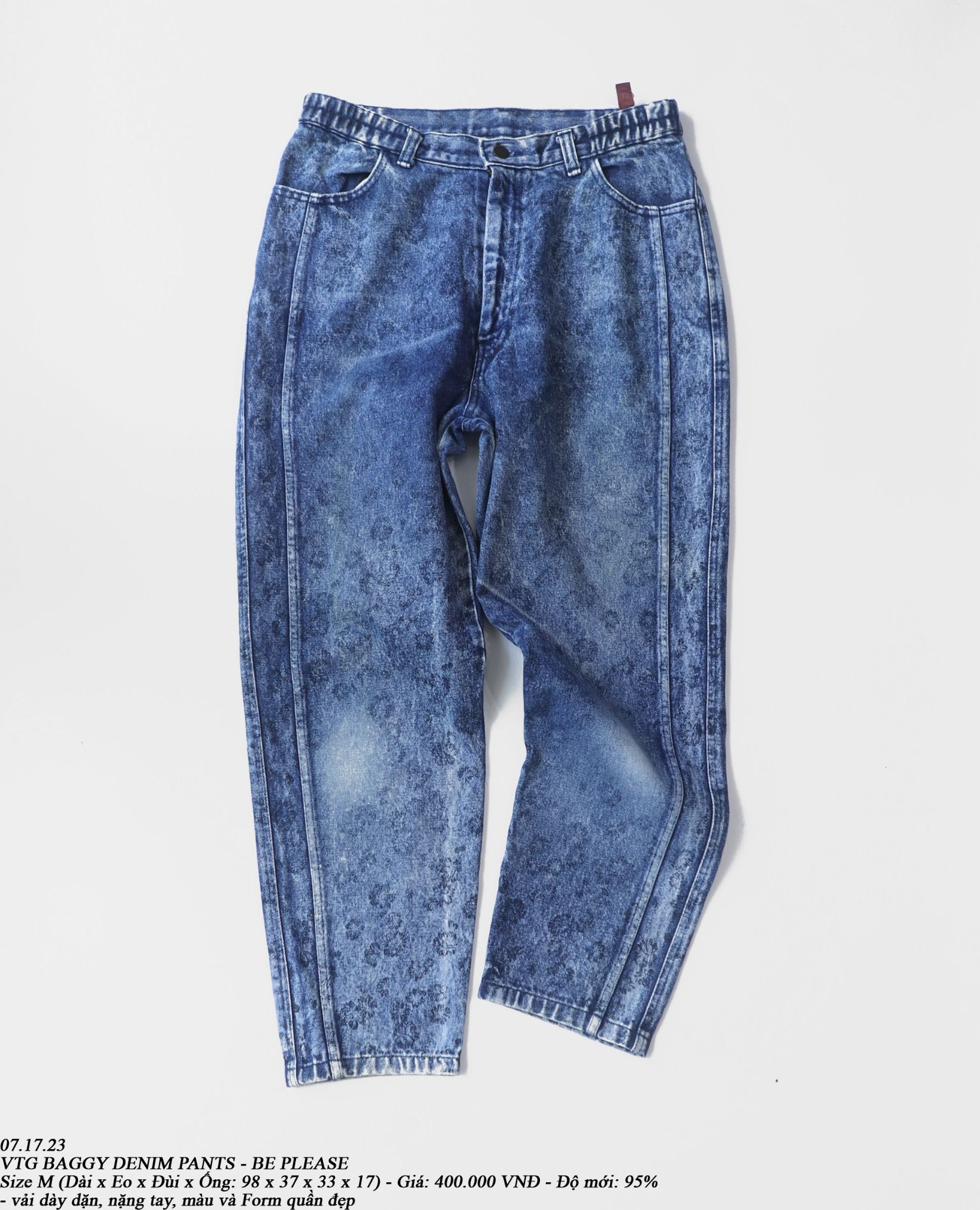 07.17.23 - VTG BAGGY DENIM PANTS - BE PLEASE